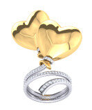 Sybarite Two Heart Ring - Gold - OS - Only At Moda Operandi