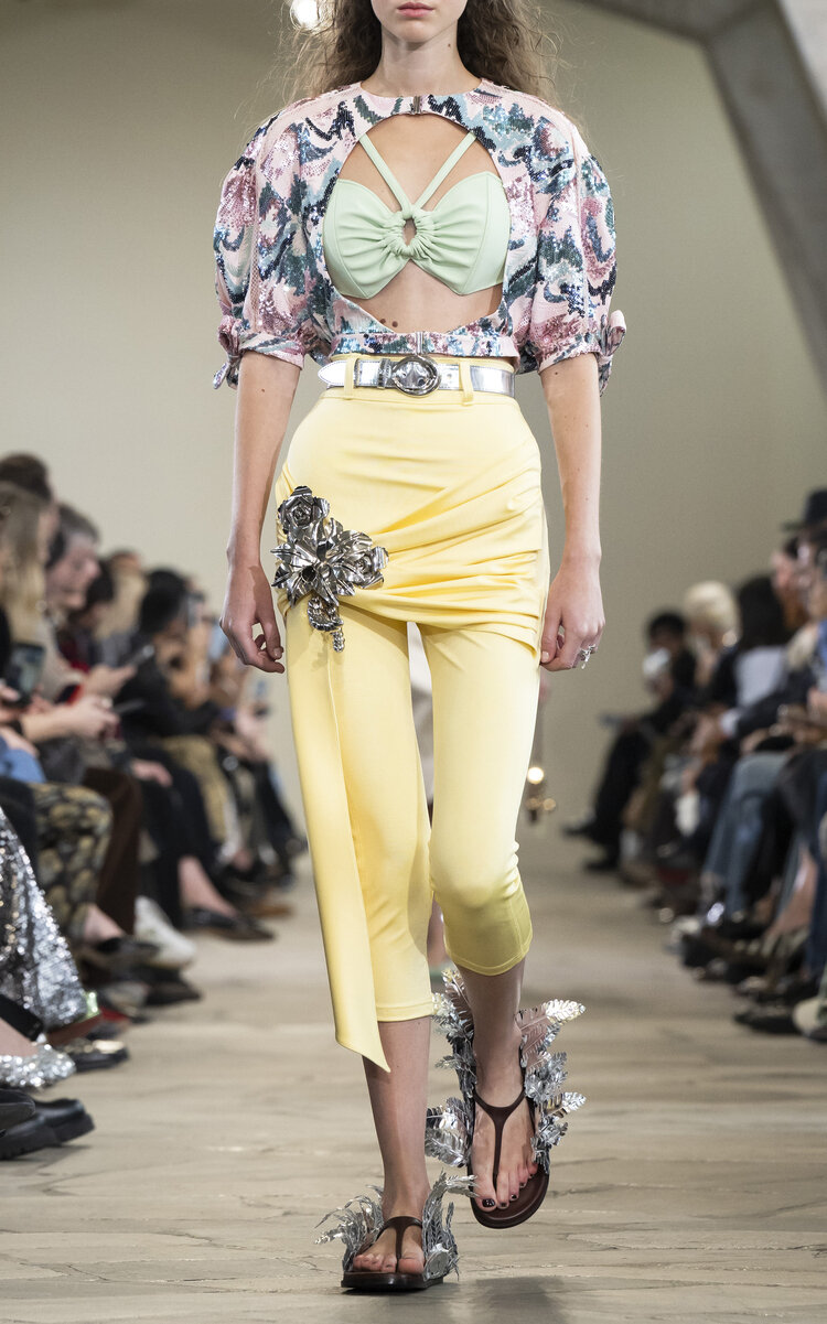 Rabanne Printed Crop Top - Multi