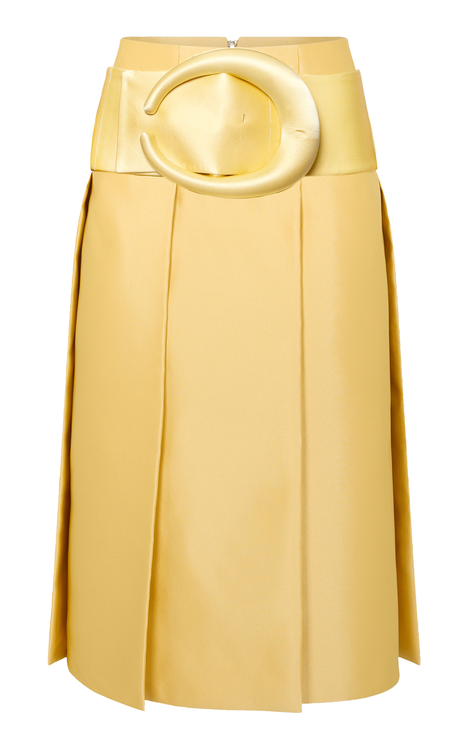 Rabanne Belt-detailed Midi Skirt In Yellow