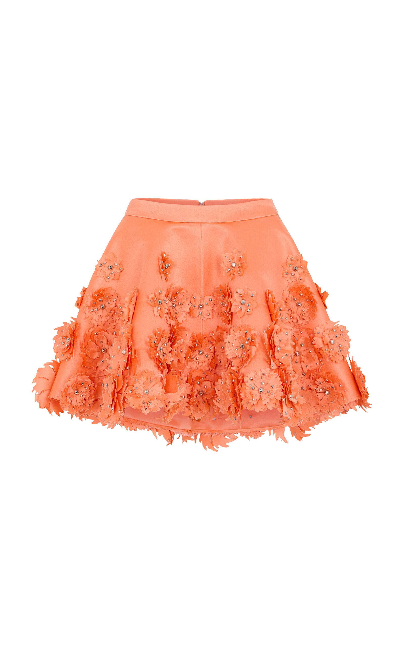 Rabanne Embellished Mini Skirt In Orange