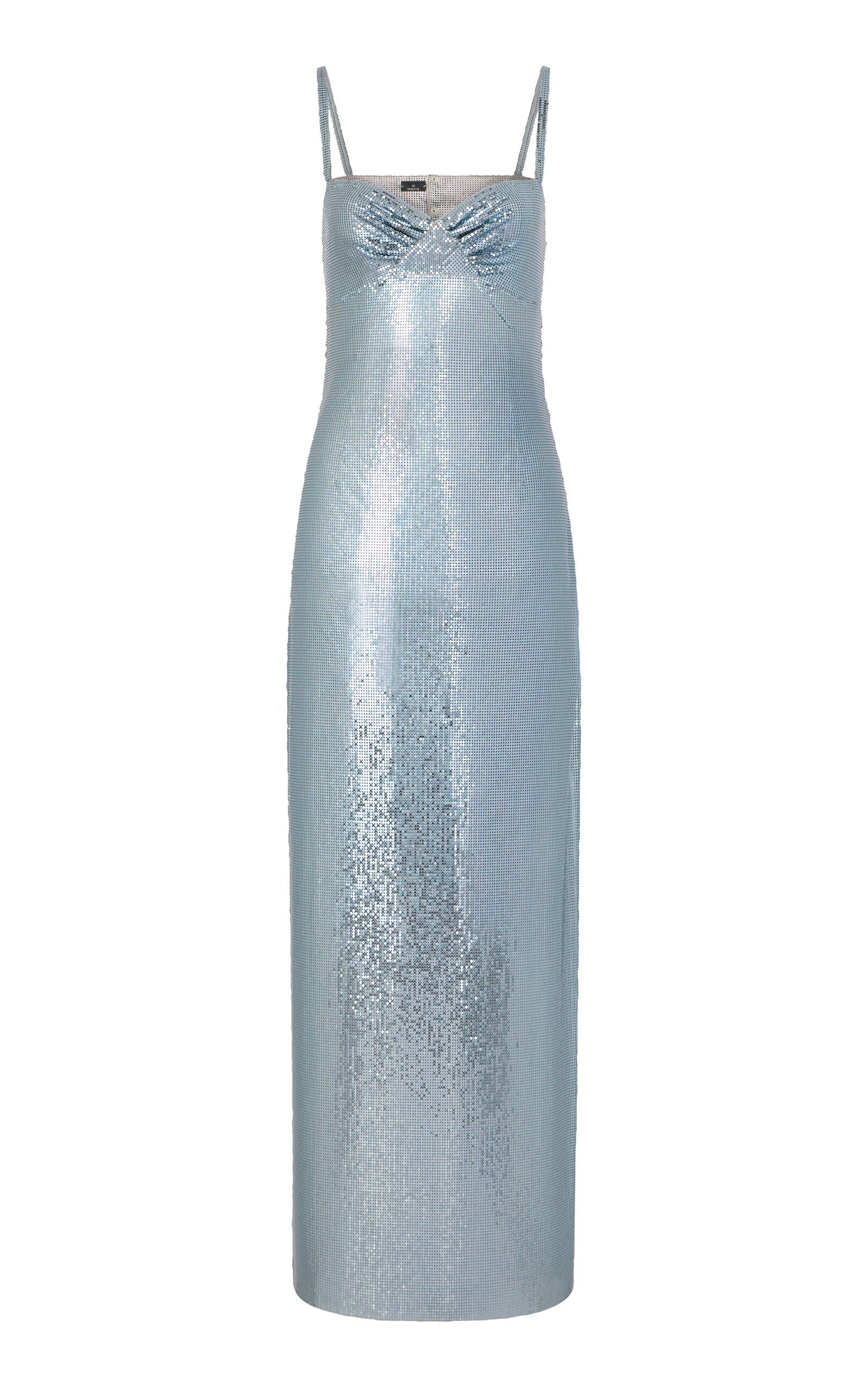 Rabanne Metallic Maxi Dress - Light Blue