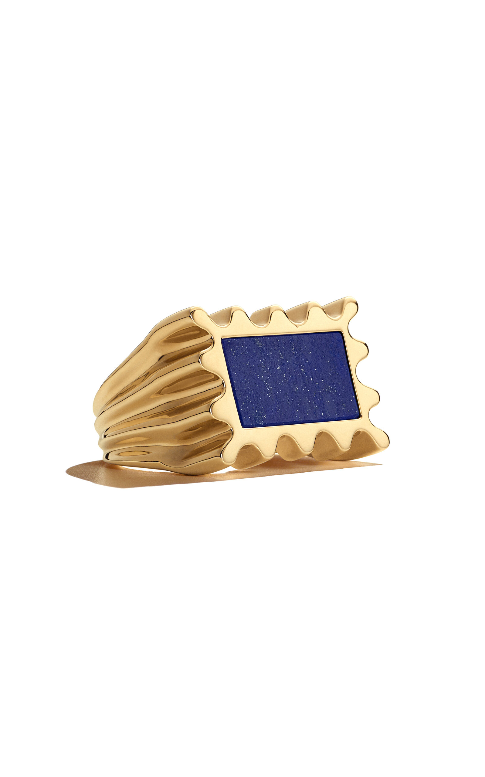 Sauer Suminagash 18k Yellow Gold Lapis Lazuli Ring In Blue