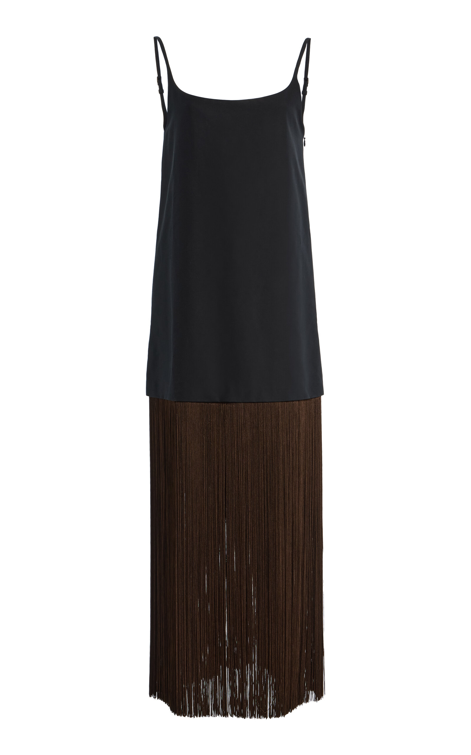 ALAÏA Fringe Cotton Slip Dress