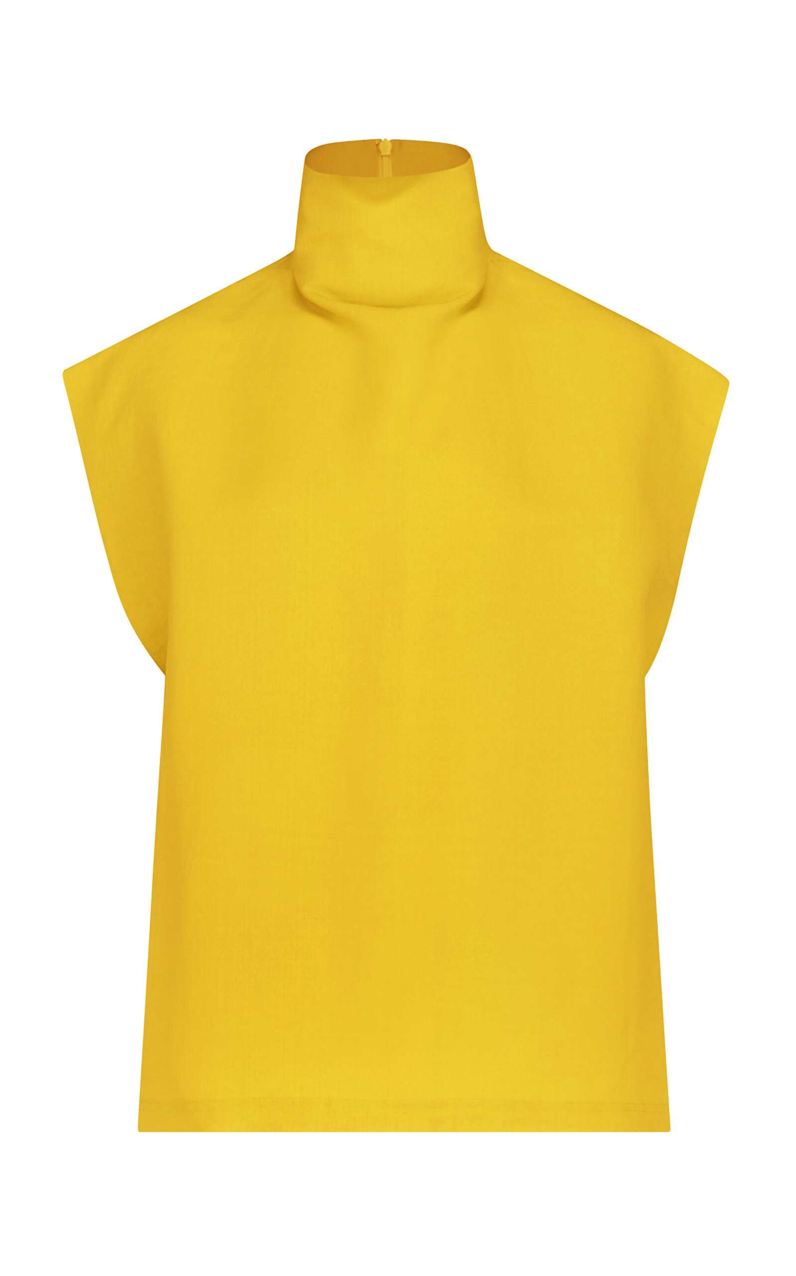 ALAÏA High-Neck Poplin Top