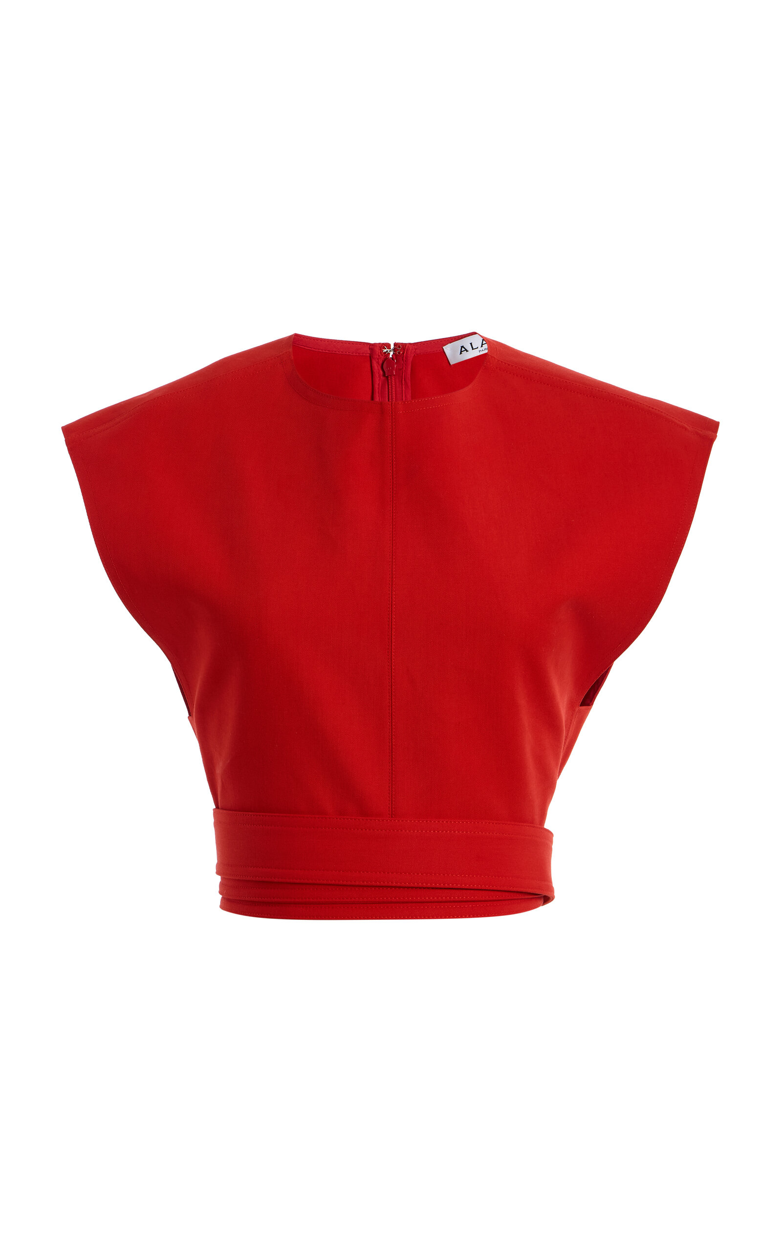 ALAÏA Belted Cotton Top - Moda Operandi