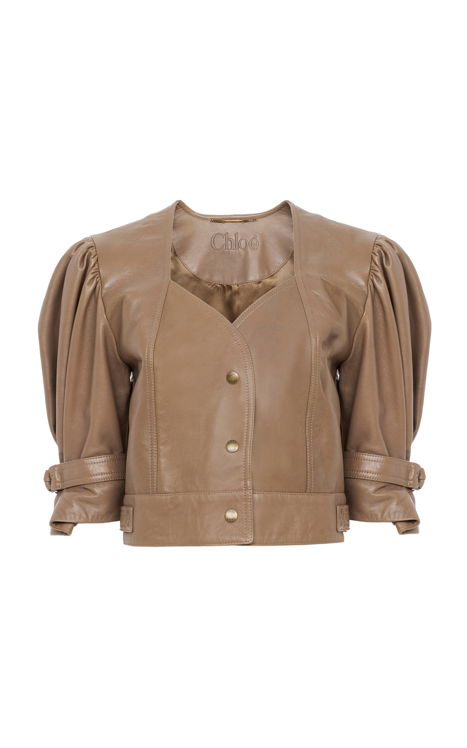 Chloé Cropped Leather Jacket - Women's Clothing