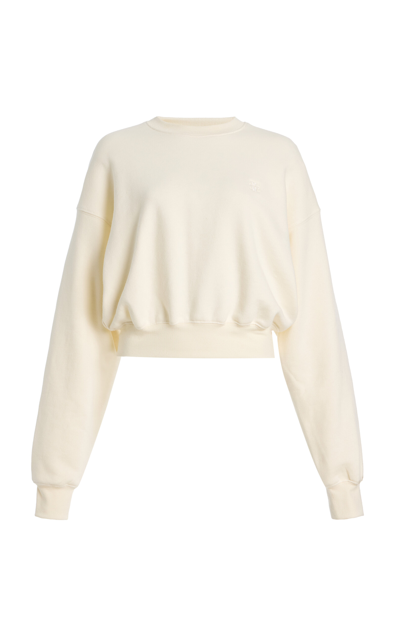 Éterne Cropped Cotton-Modal Sweatshirt