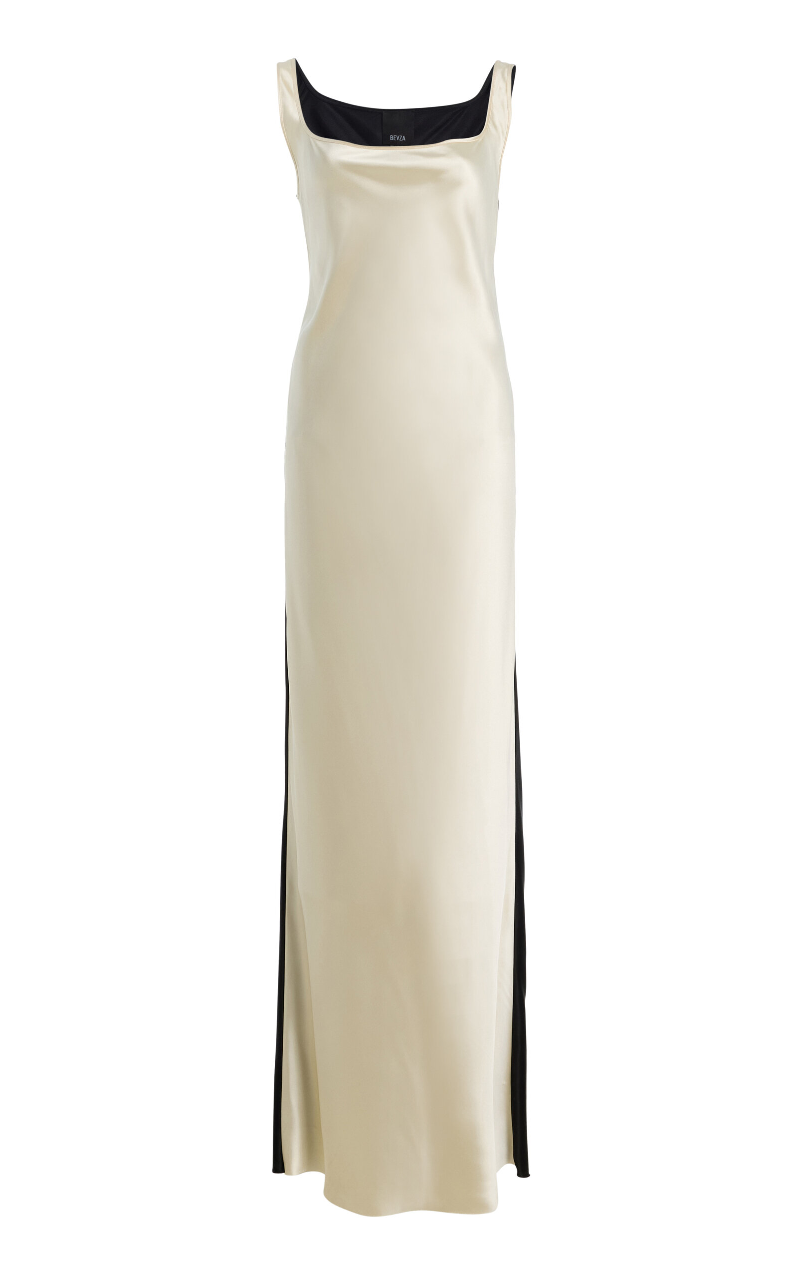 BEVZA Duality Two-Tone Satin Maxi Dress