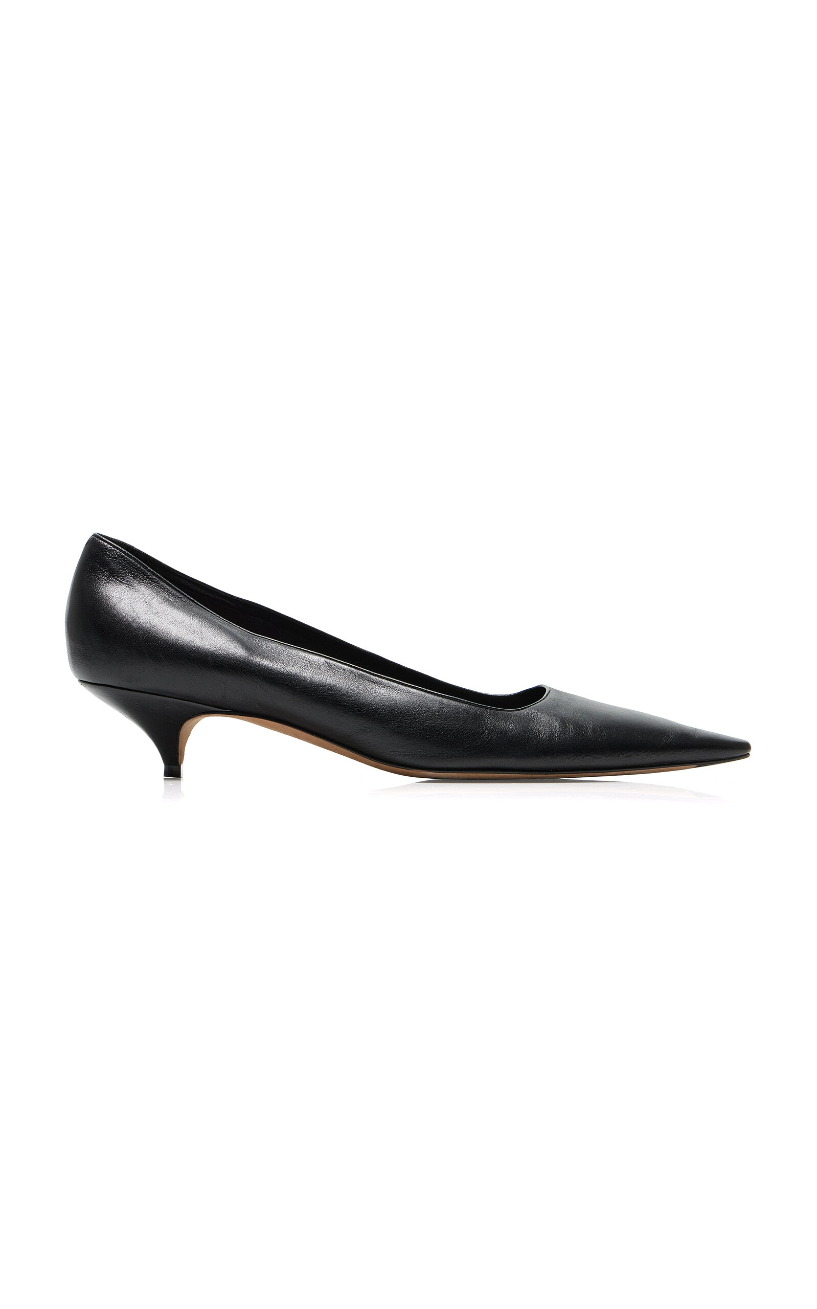 The Row Liisa Kitten Three Leather Pumps - Moda Operandi