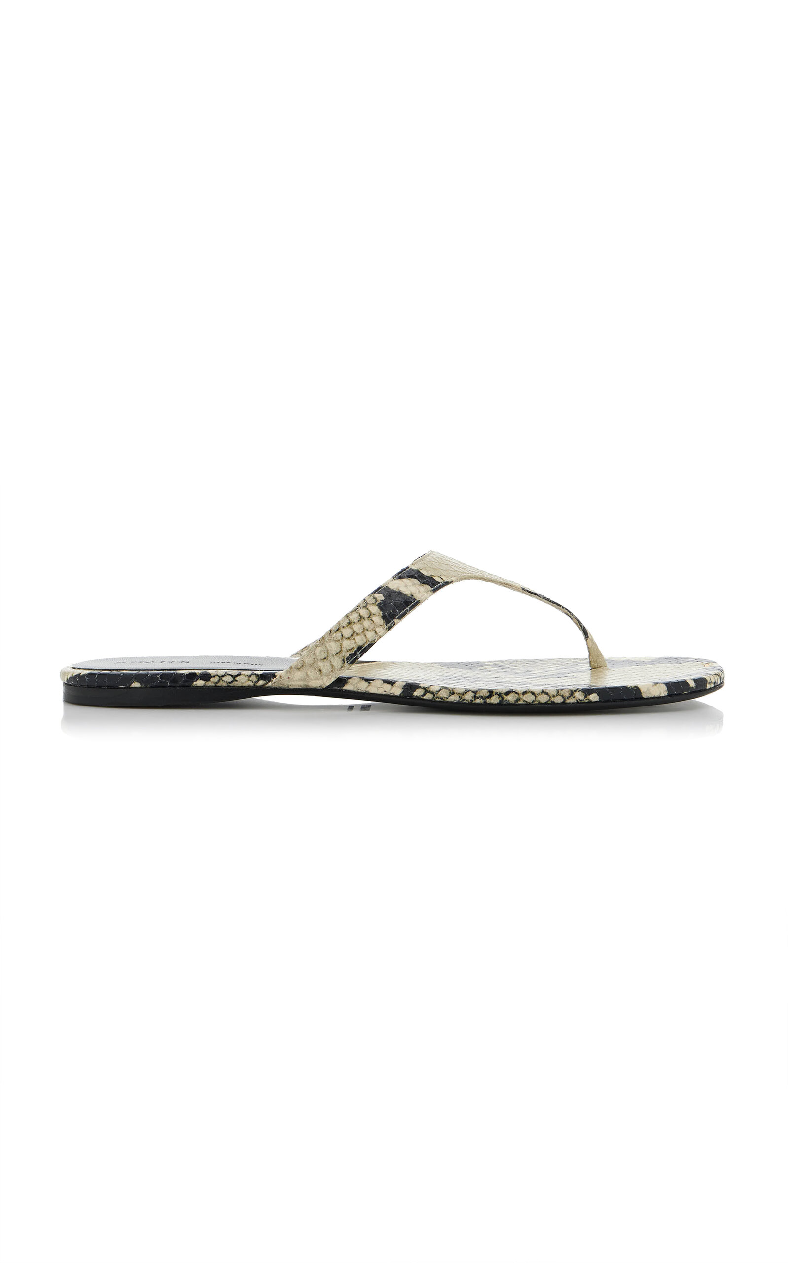 Khaite Archer Python-Embossed Leather Sandals