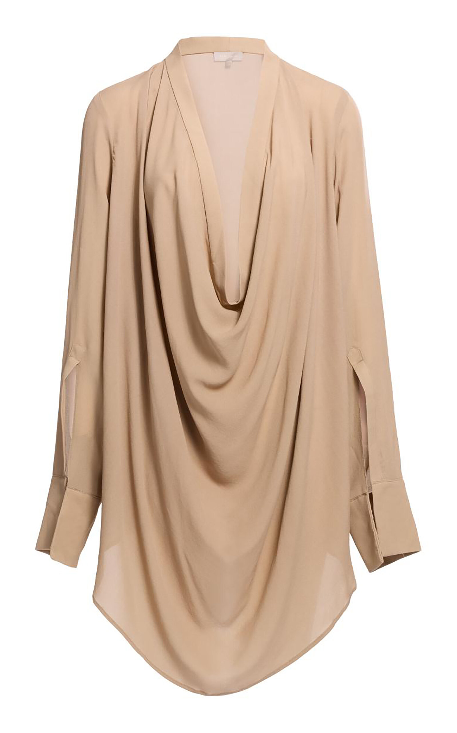 Elie Saab Double Georgette Top - Brown