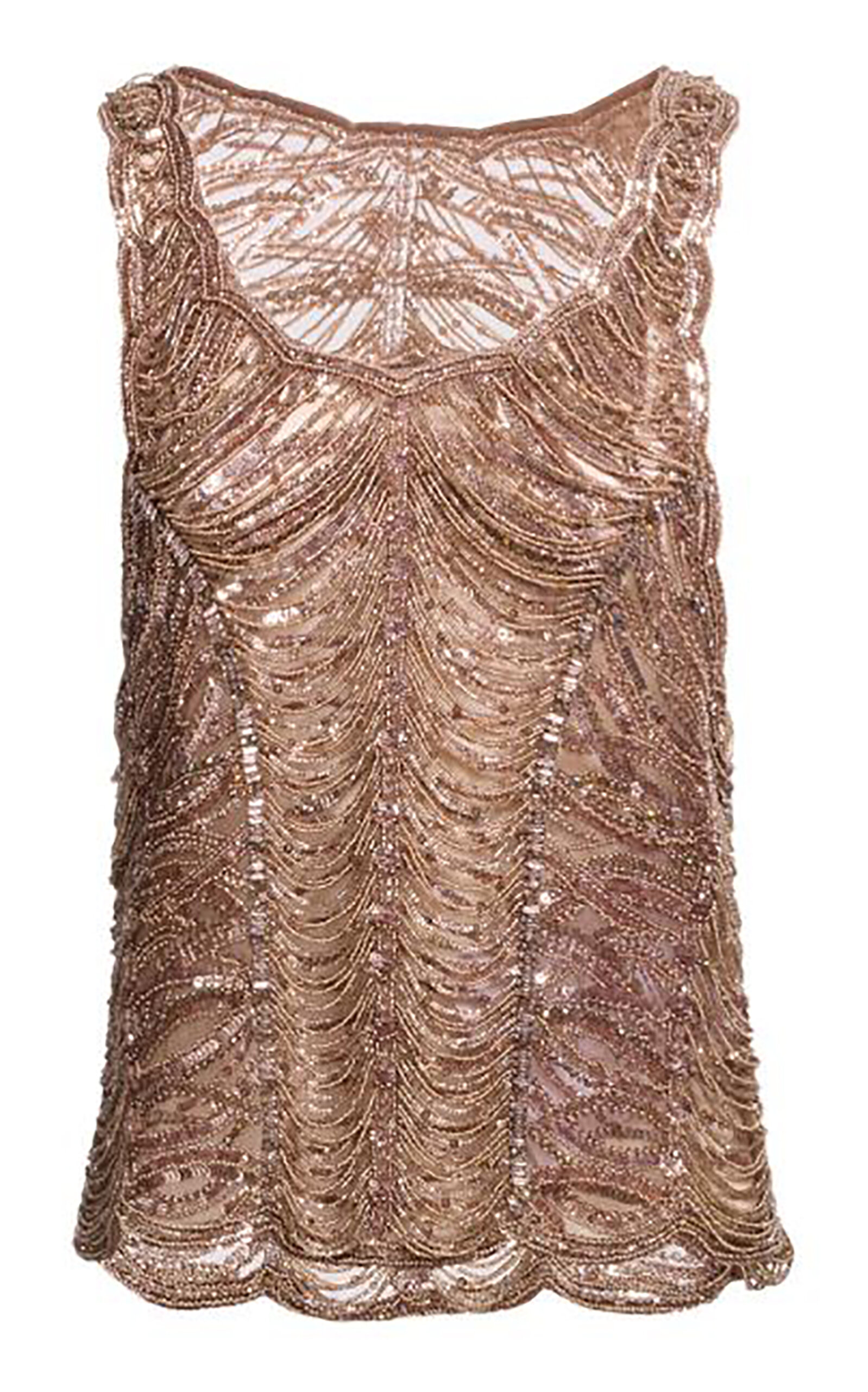 Elie Saab Bead Embroidery Top - Brown