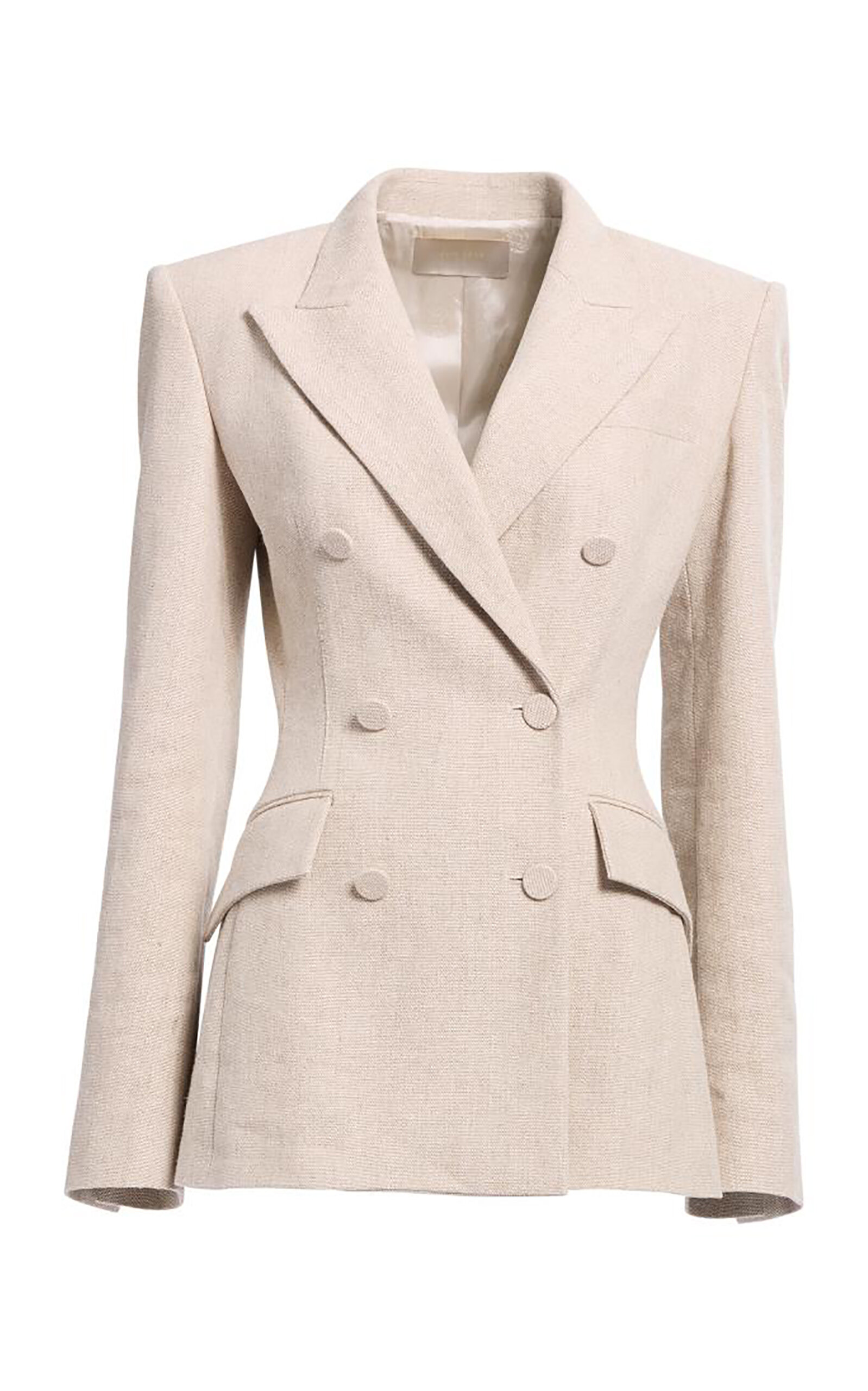 Elie Saab Cotton Canvas Blazer In Neutral