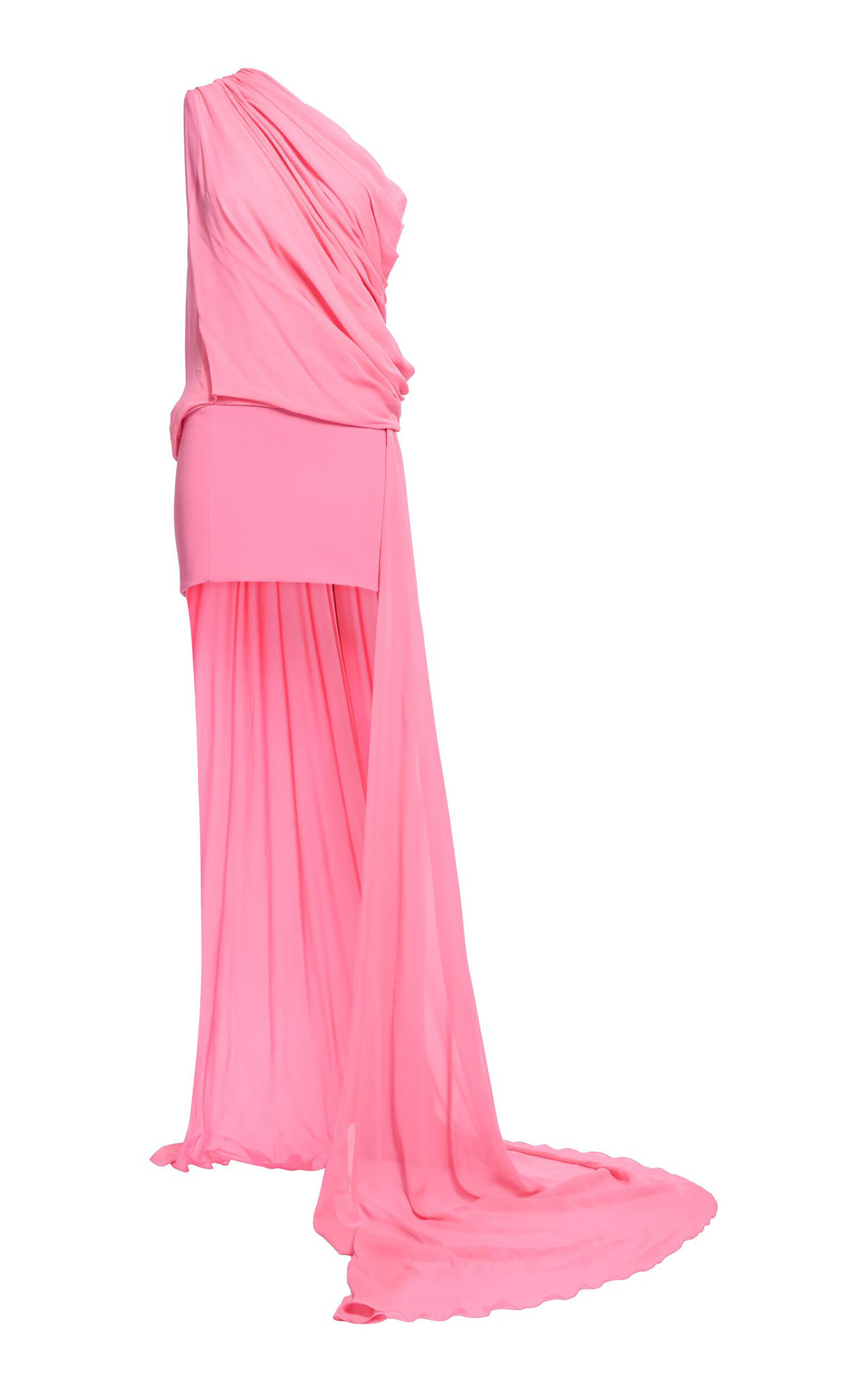 Elie Saab Georgette Short Dress In Pink