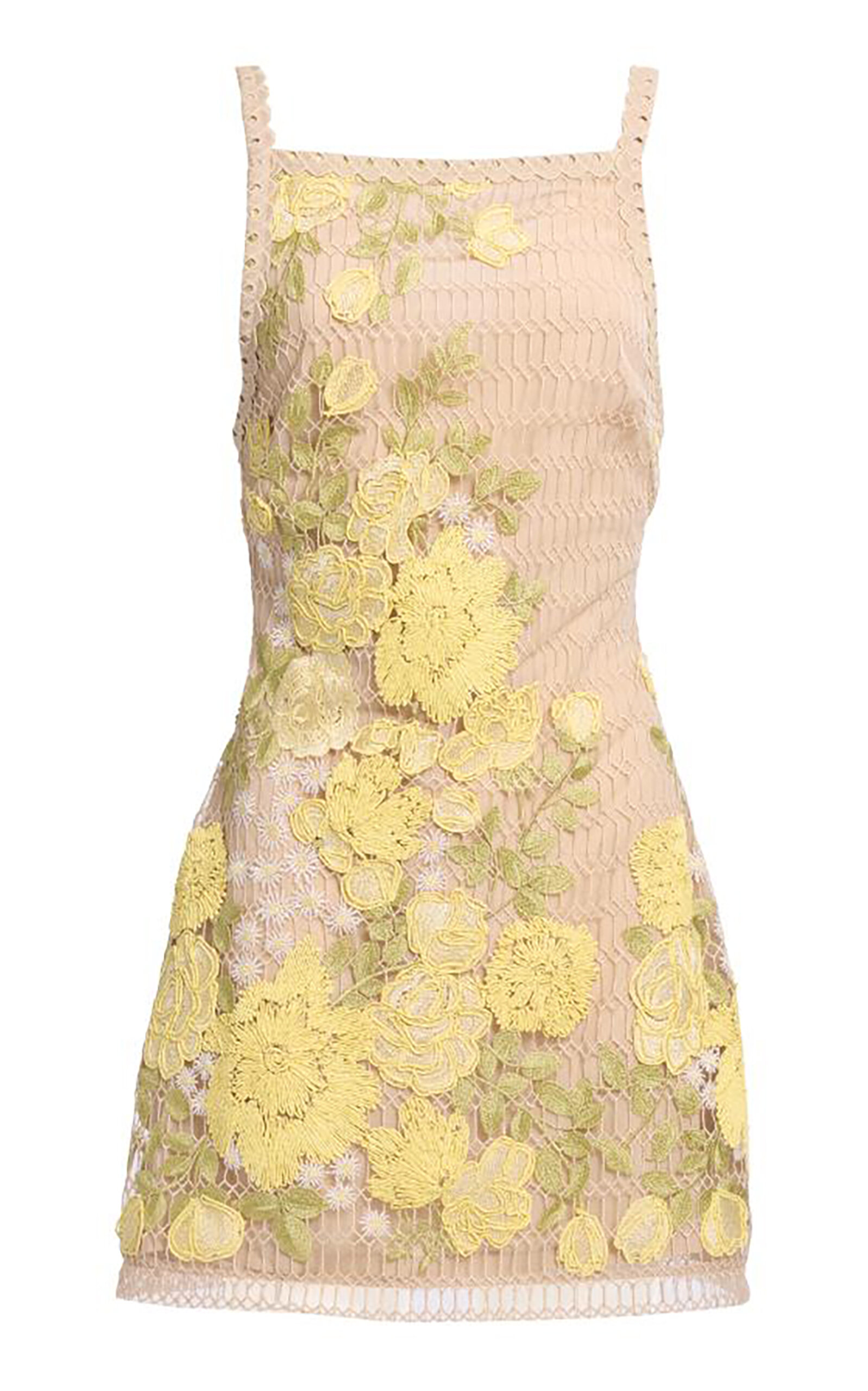 Elie Saab Tulle Embroidered Short Dress - Multi