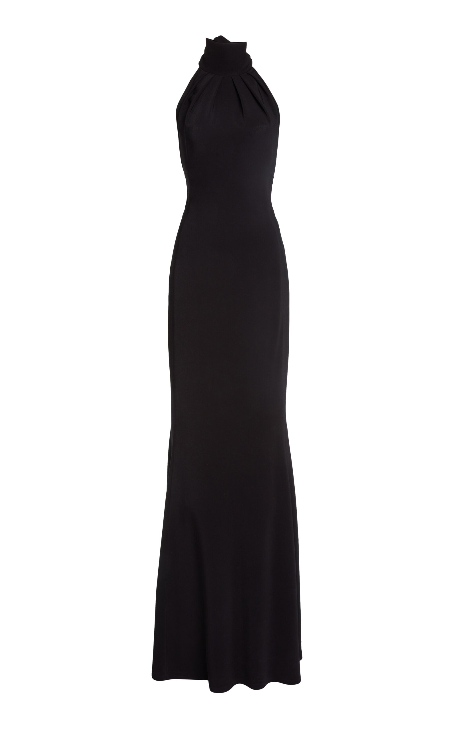 Zuhair Murad Heavy Cady Halter Maxi Dress - Black