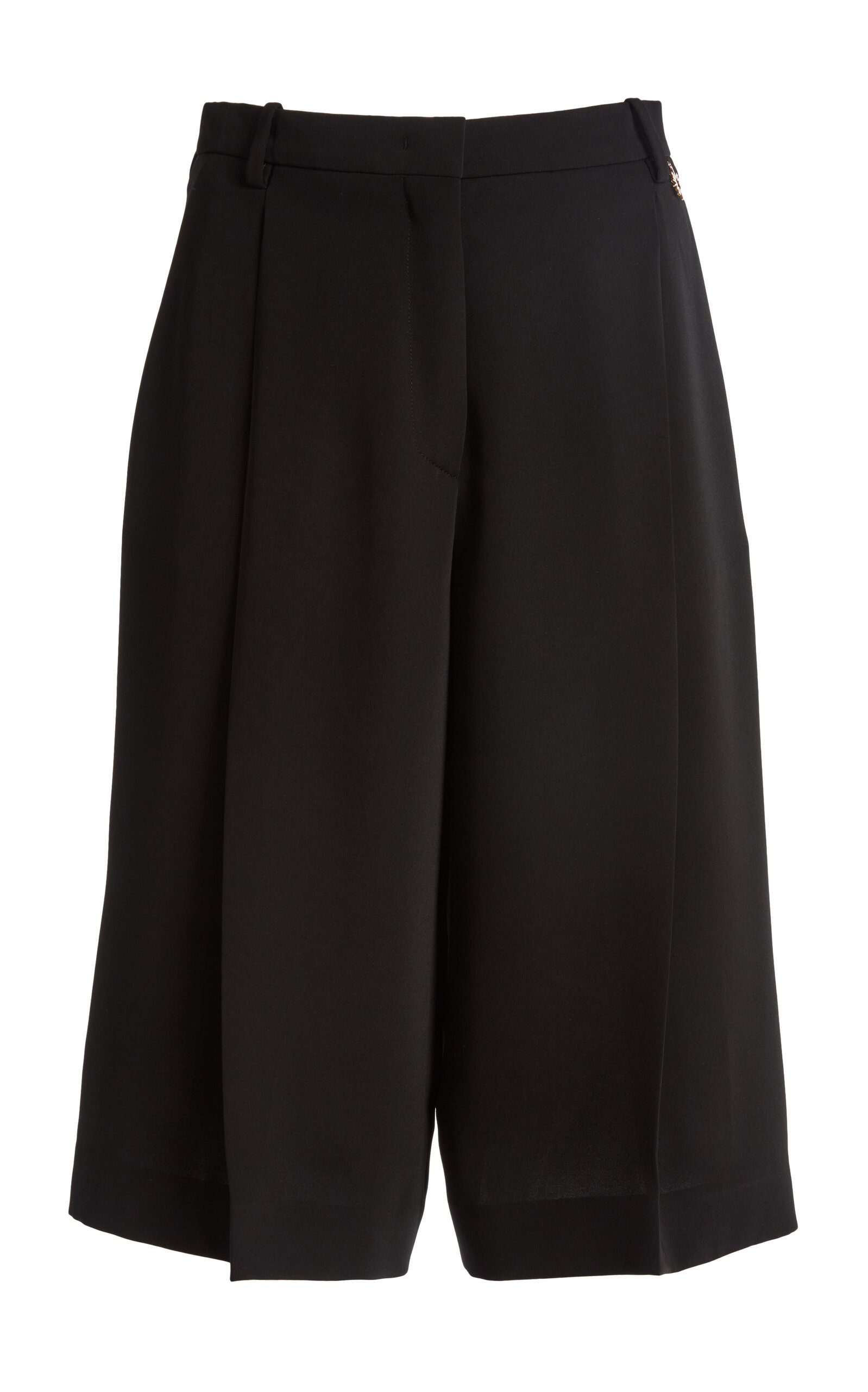 Zuhair Murad Silk Light Cady Bermuda Pants In Black