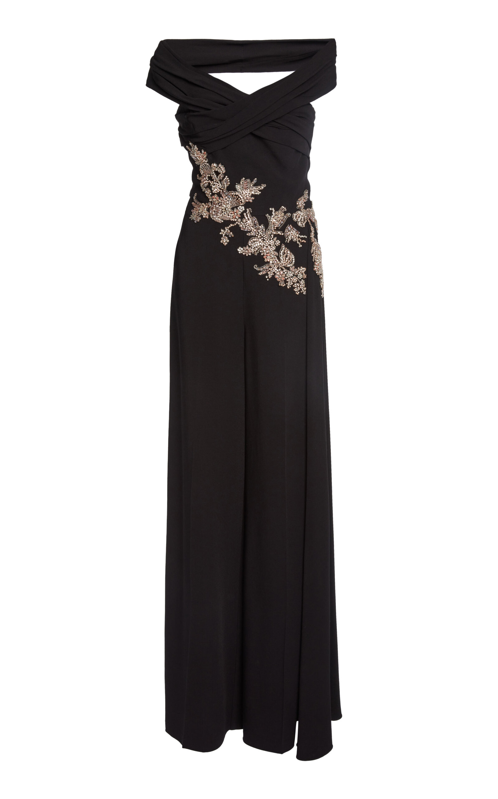 Zuhair Murad Cady Beaded Wide-Leg Jumpsuit - Black/white