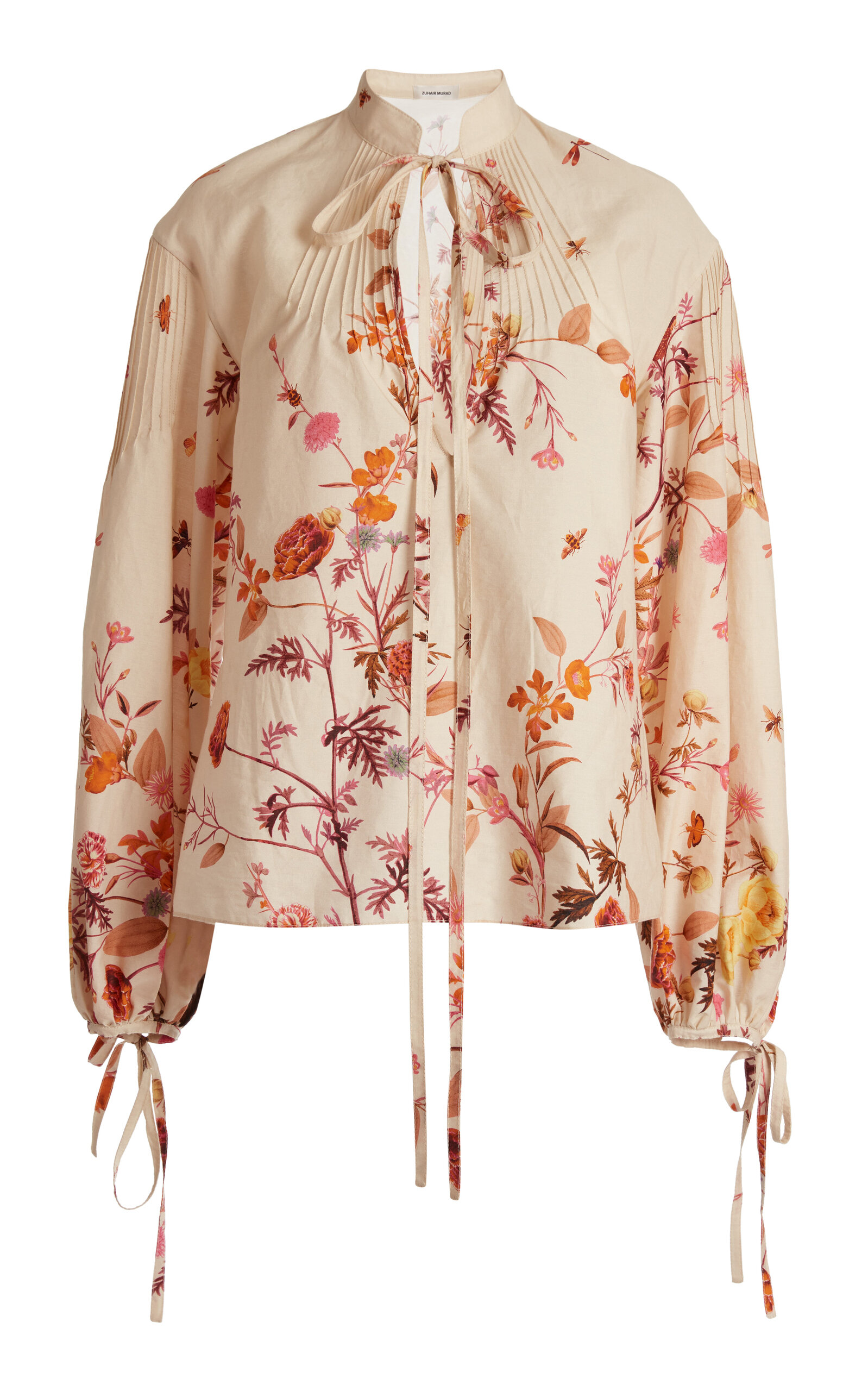 Zuhair Murad Poplin Cotton Tree Print Blouse - Print