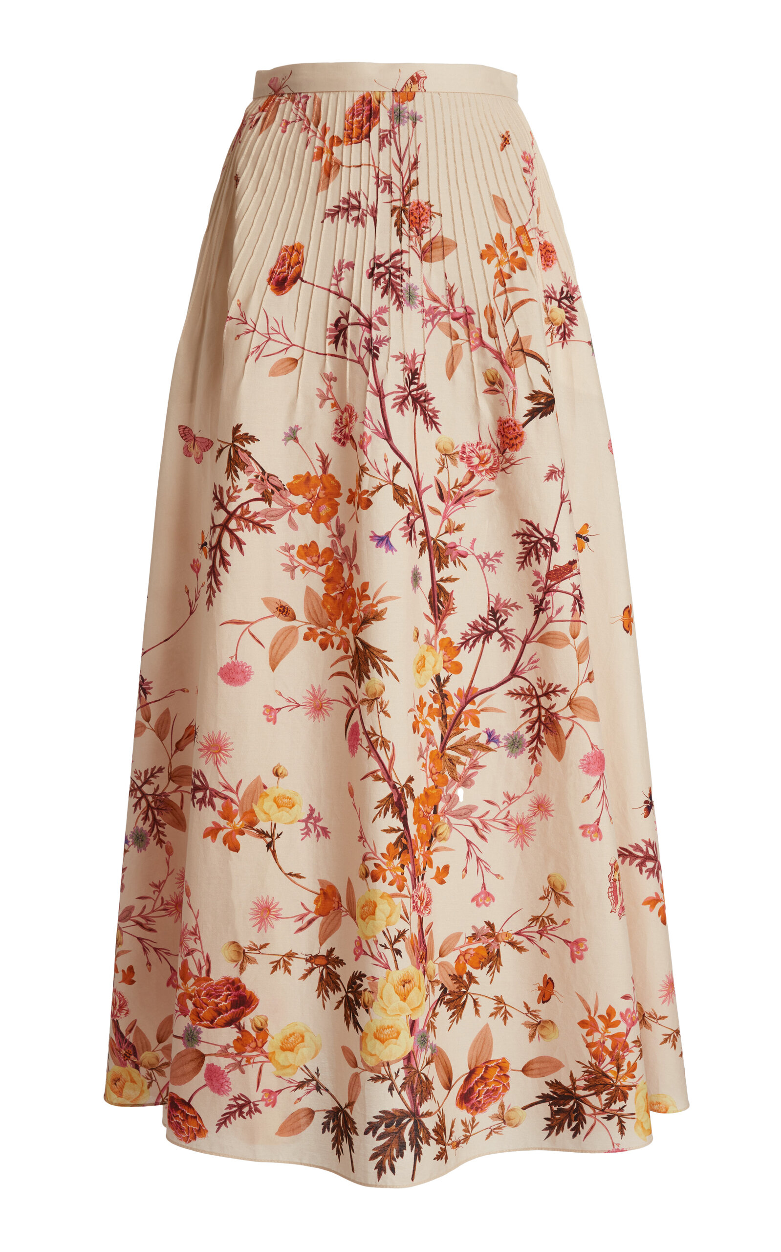 Zuhair Murad Poplin Cotton Tree Print Maxi Skirt - Print