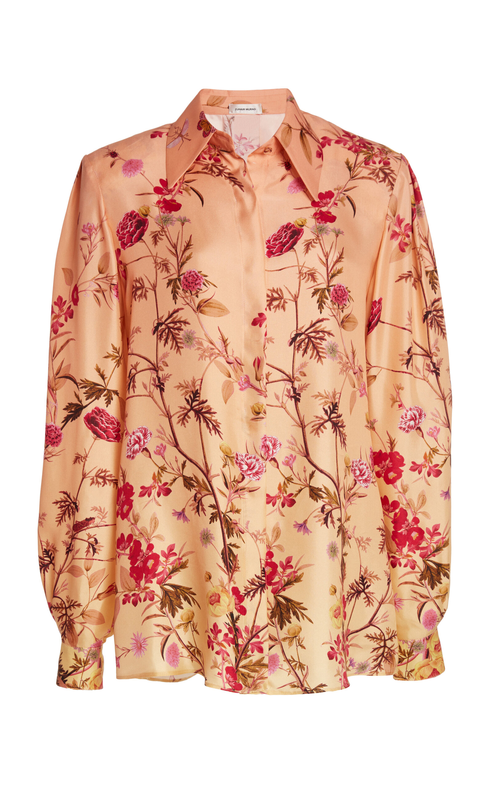 Zuhair Murad Silk-Blend Twill Tree Print Blouse - Floral