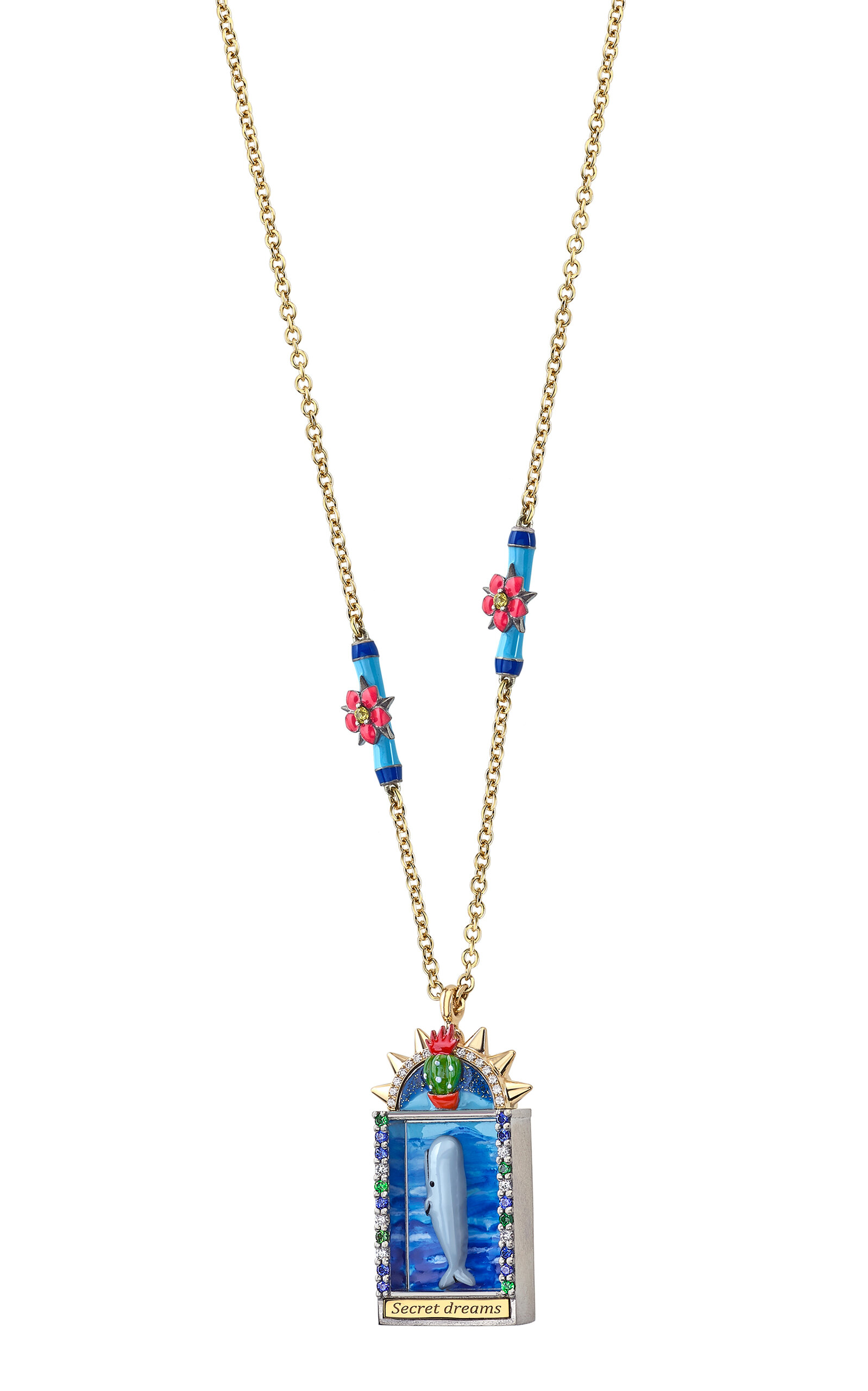 Francesca Villa 18k Yellow Gold And Titanium Secret Dreams Pendant In Gold