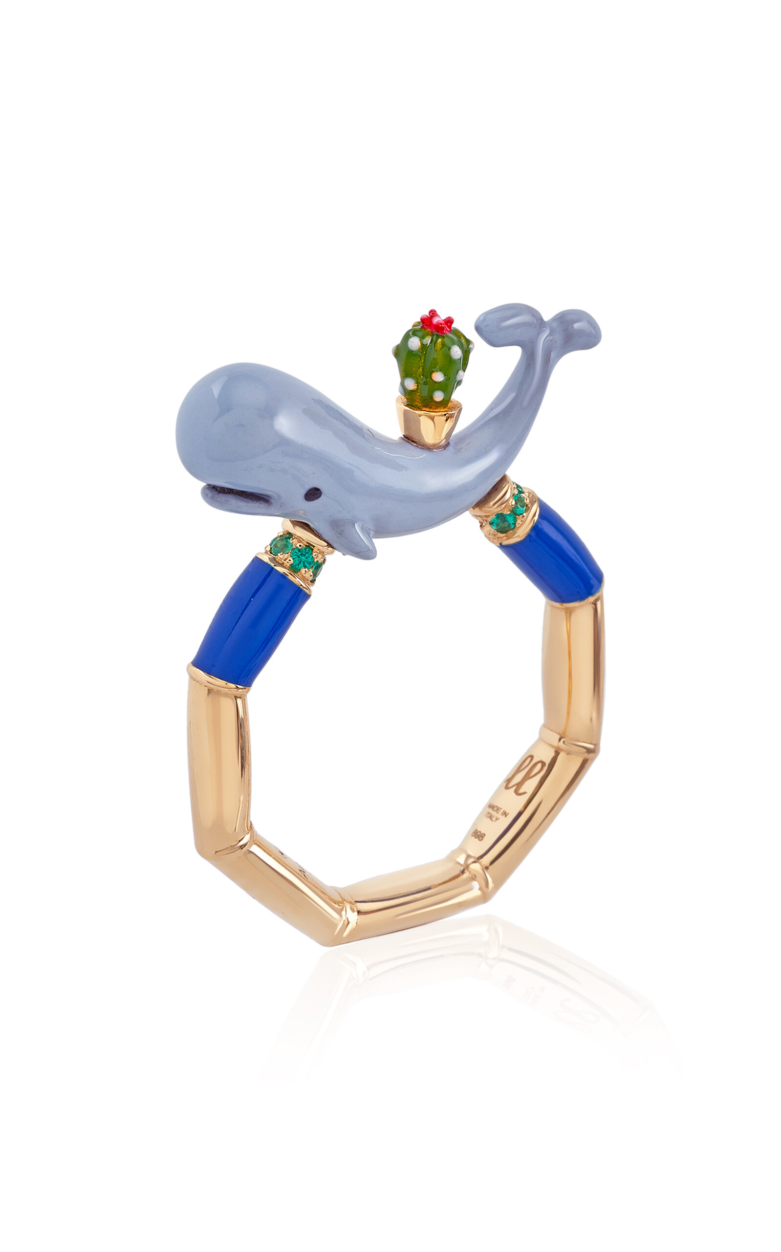 Francesca Villa 18k Yellow Gold And Titanium The Tale Of The Whale Ring
