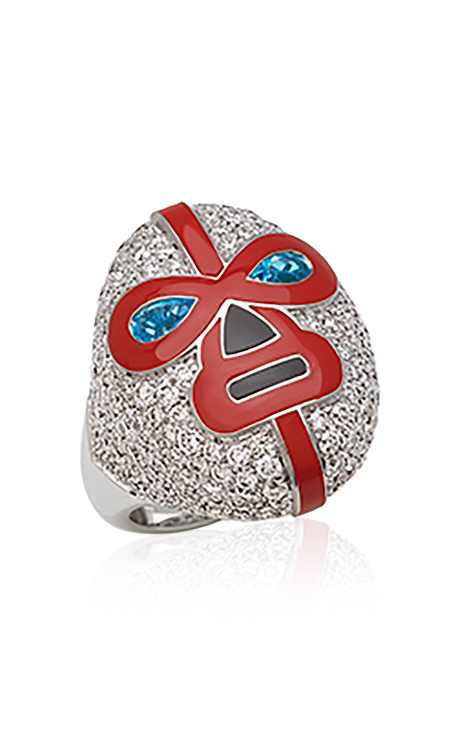 Francesca Villa 18k Yellow Gold The Wrestlers The Destroyer Ring In Metallic