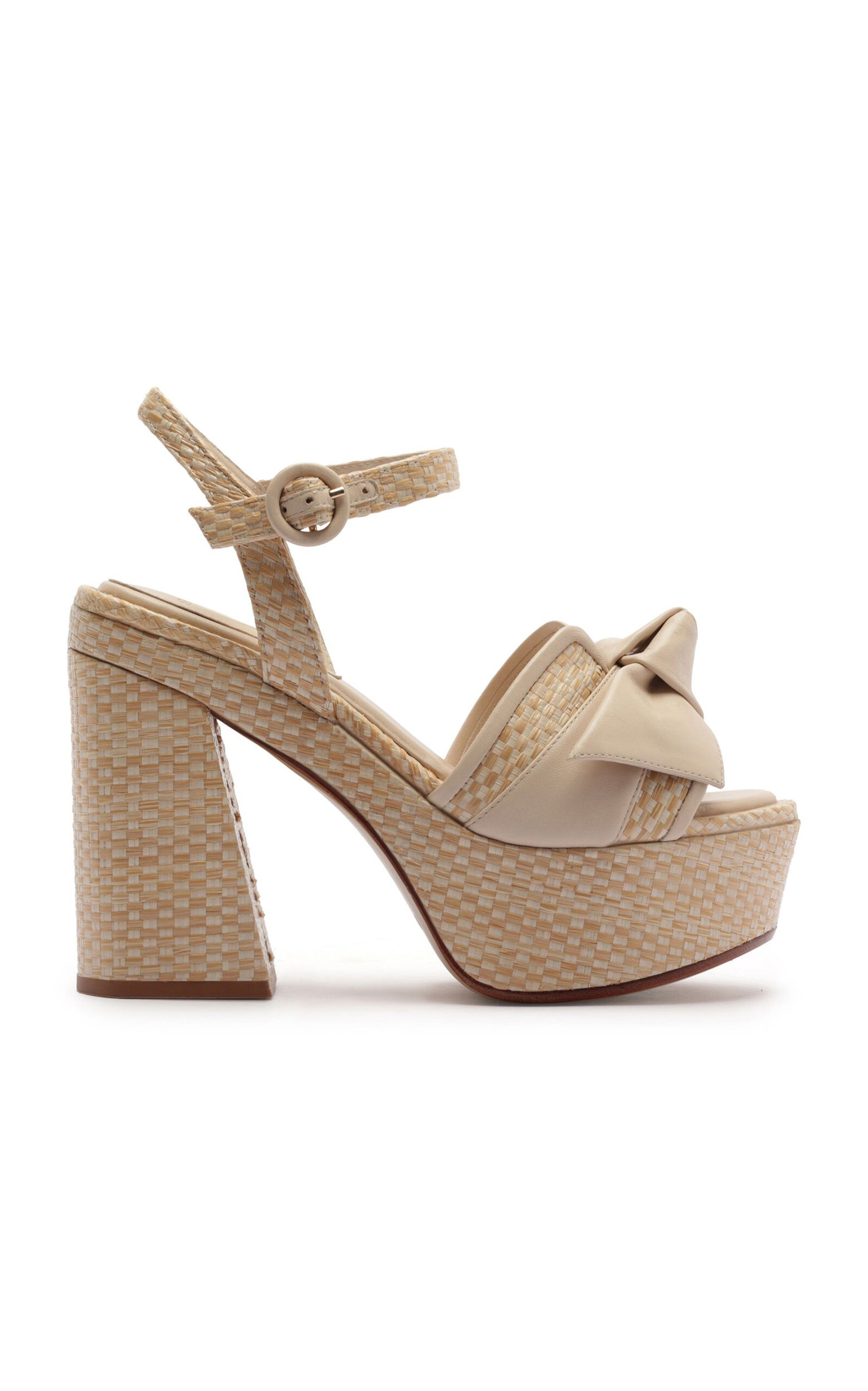 Alexandre Birman Maxi Clarita Radded Raffia Sandals