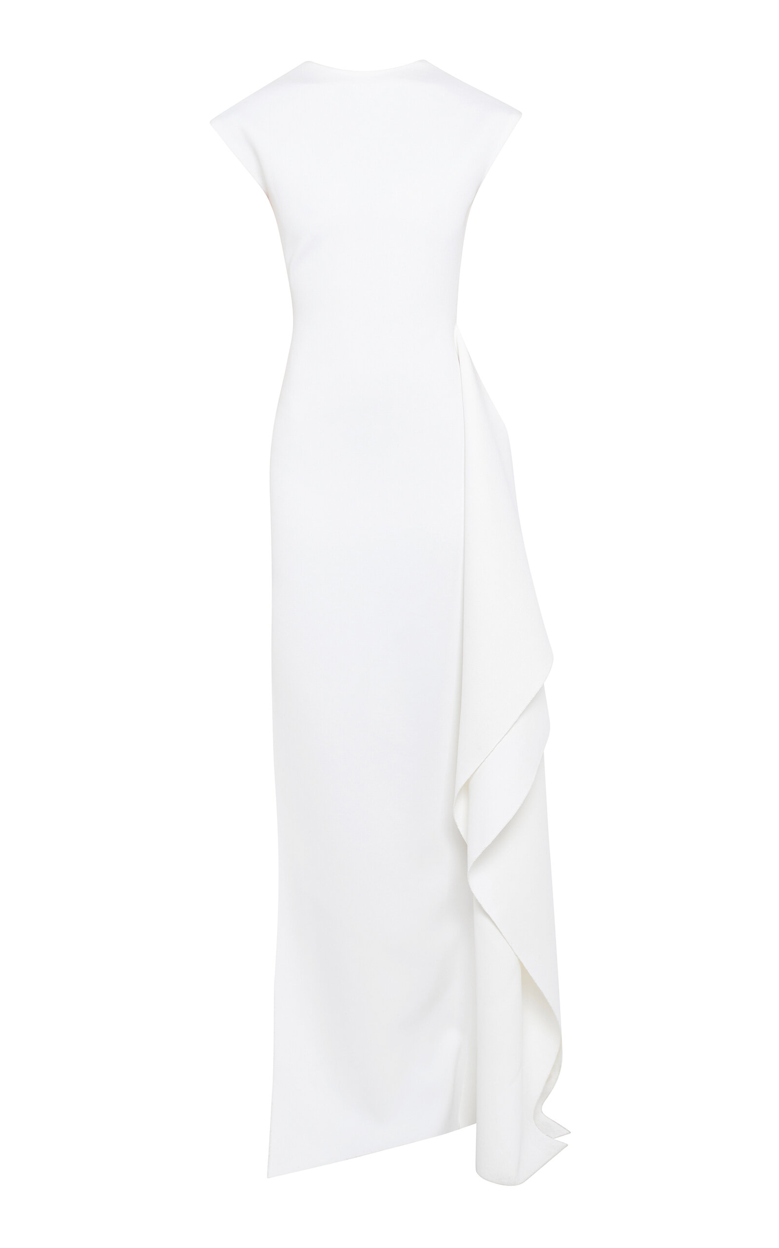 A.W.A.K.E. MODE High Neck Pencil Dress - White