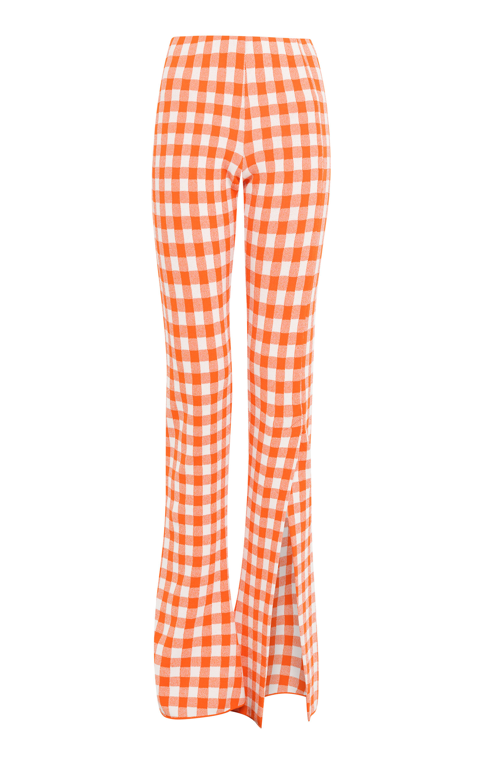 A.w.a.k.e. Knitted Fitted Pants With Ankle Slits In Multi