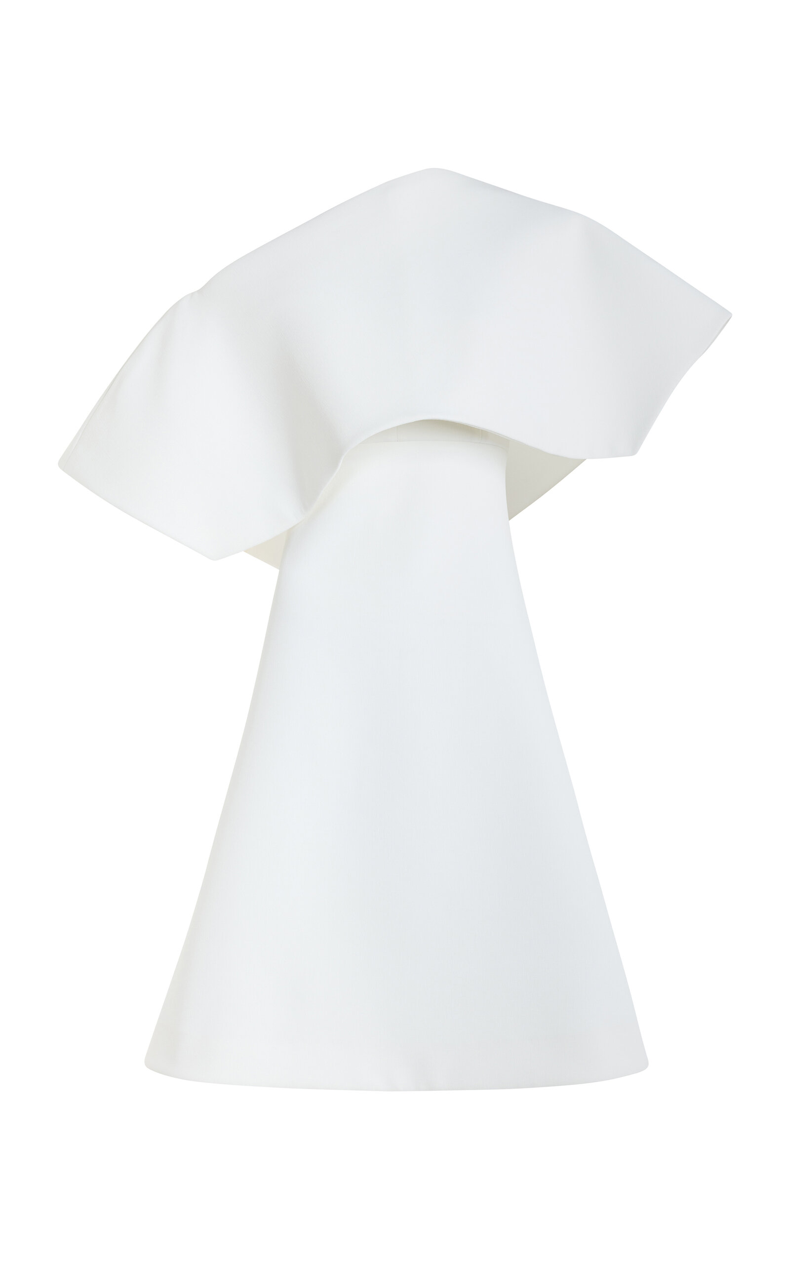 A.W.A.K.E. MODE Asymmetric Big Collar Dress - White