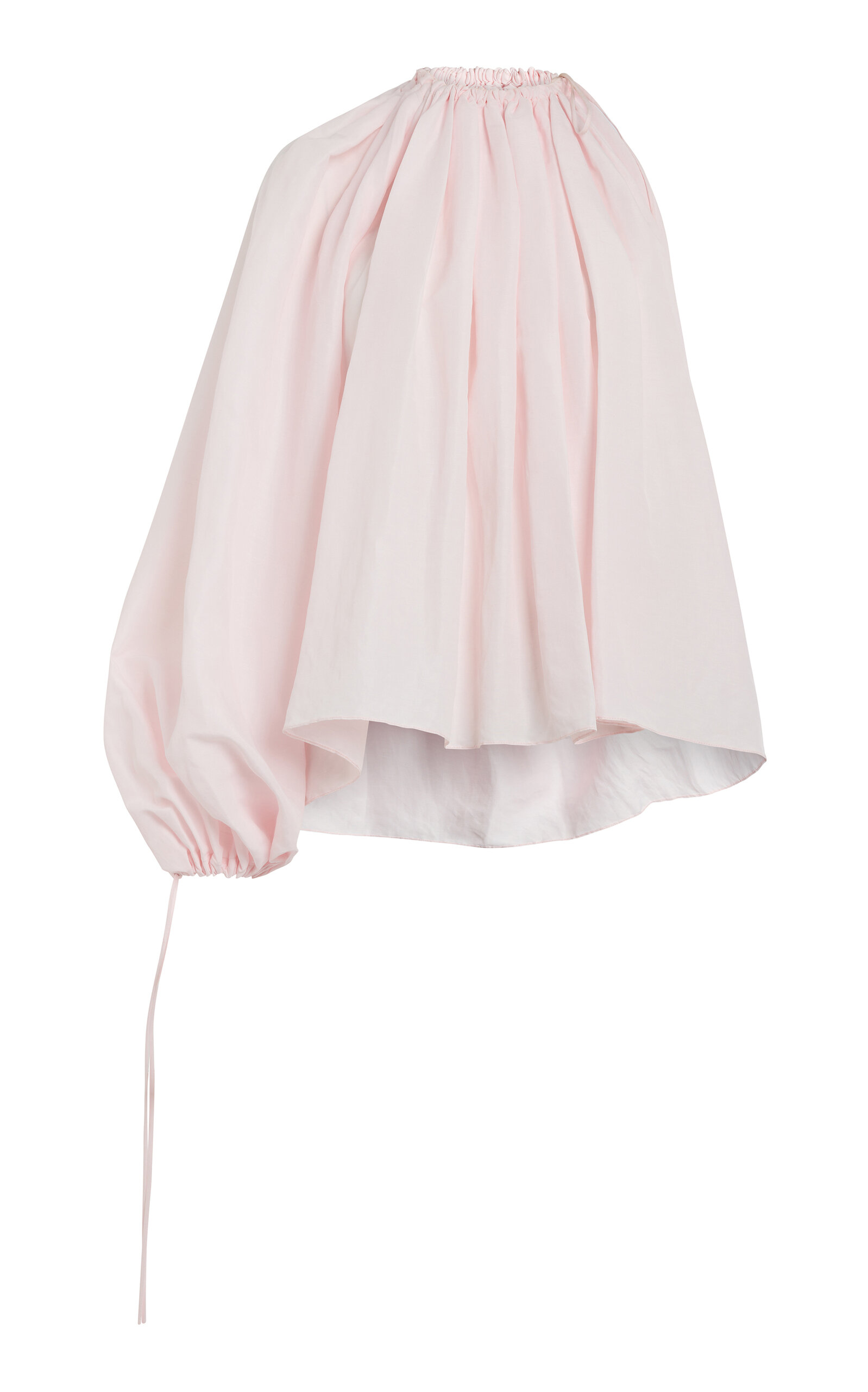 A.W.A.K.E. MODE One-Sleeve Linen-Blend Top