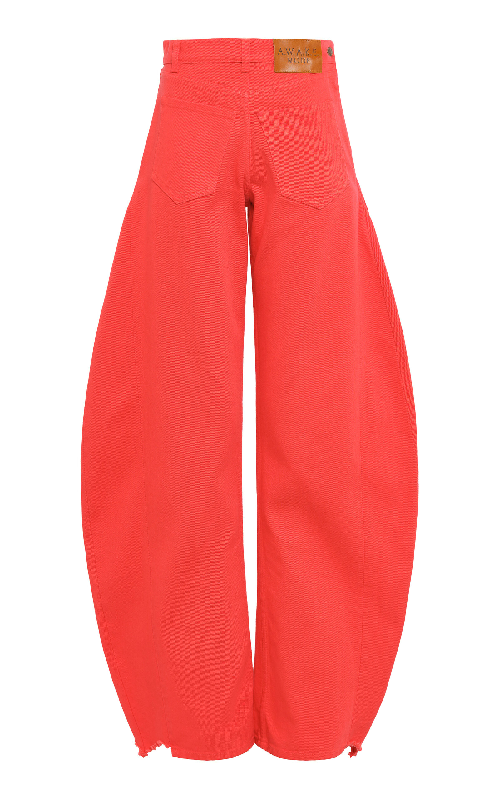 A.w.a.k.e. Cotton Mirror Jeans With Side Inserts In Red
