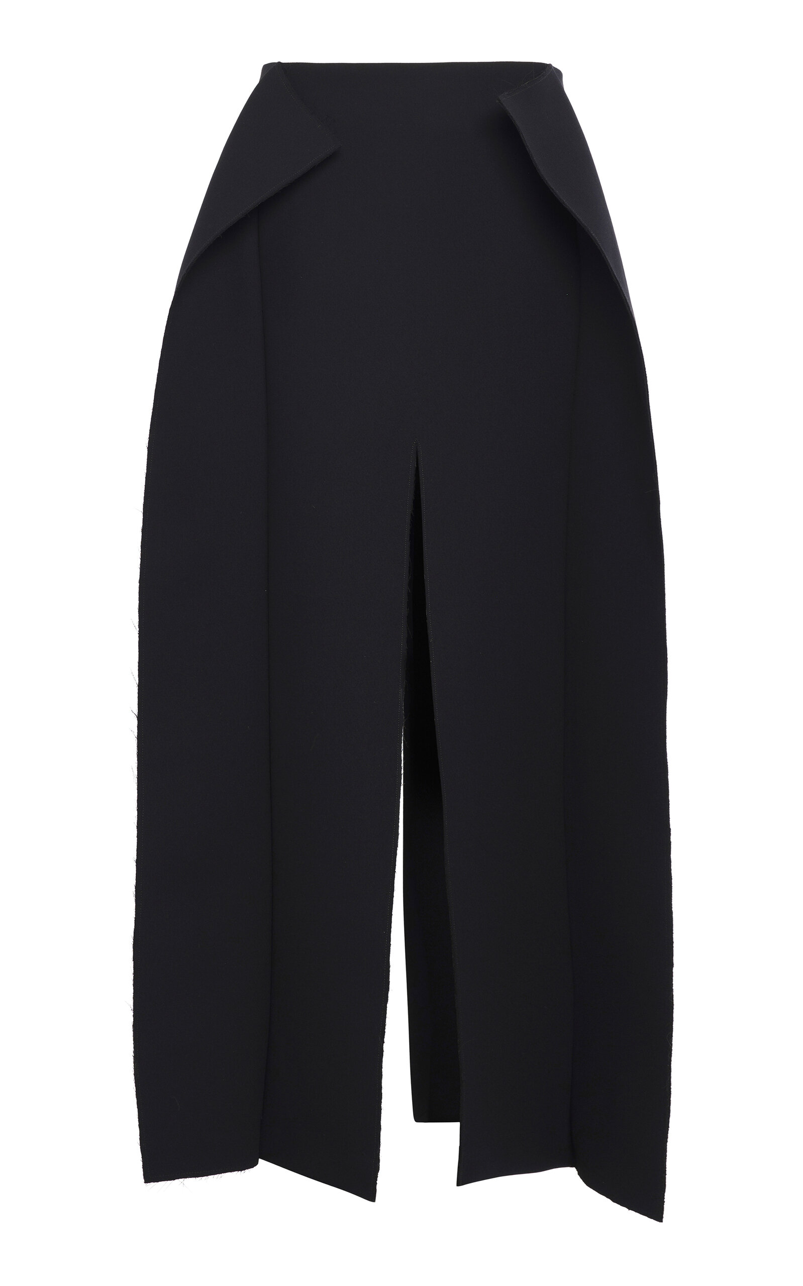 A.w.a.k.e. Long Side-panelled Maxi Skirt In Black