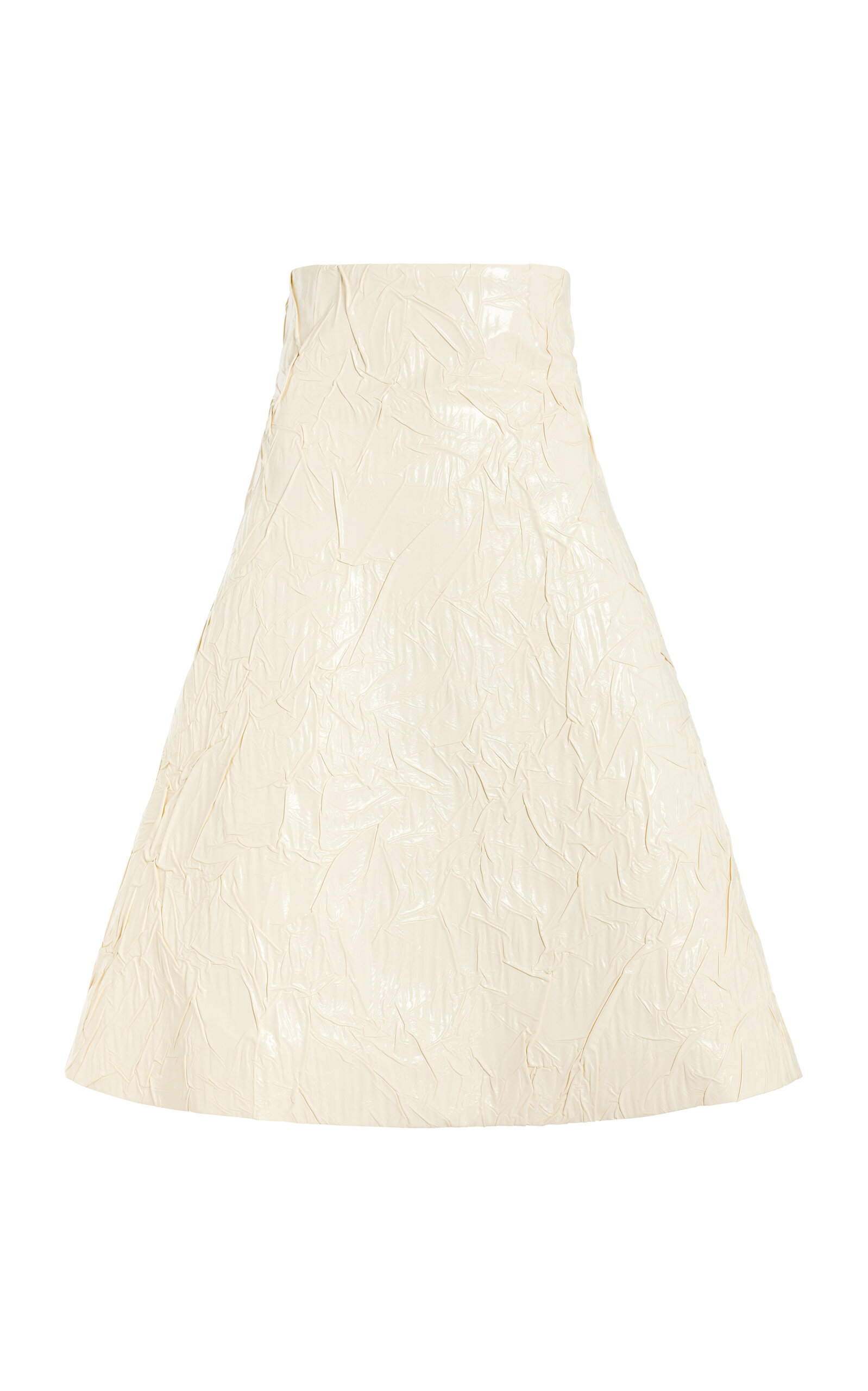 A.w.a.k.e. Structured A-line High-waist Midi Skirt In White