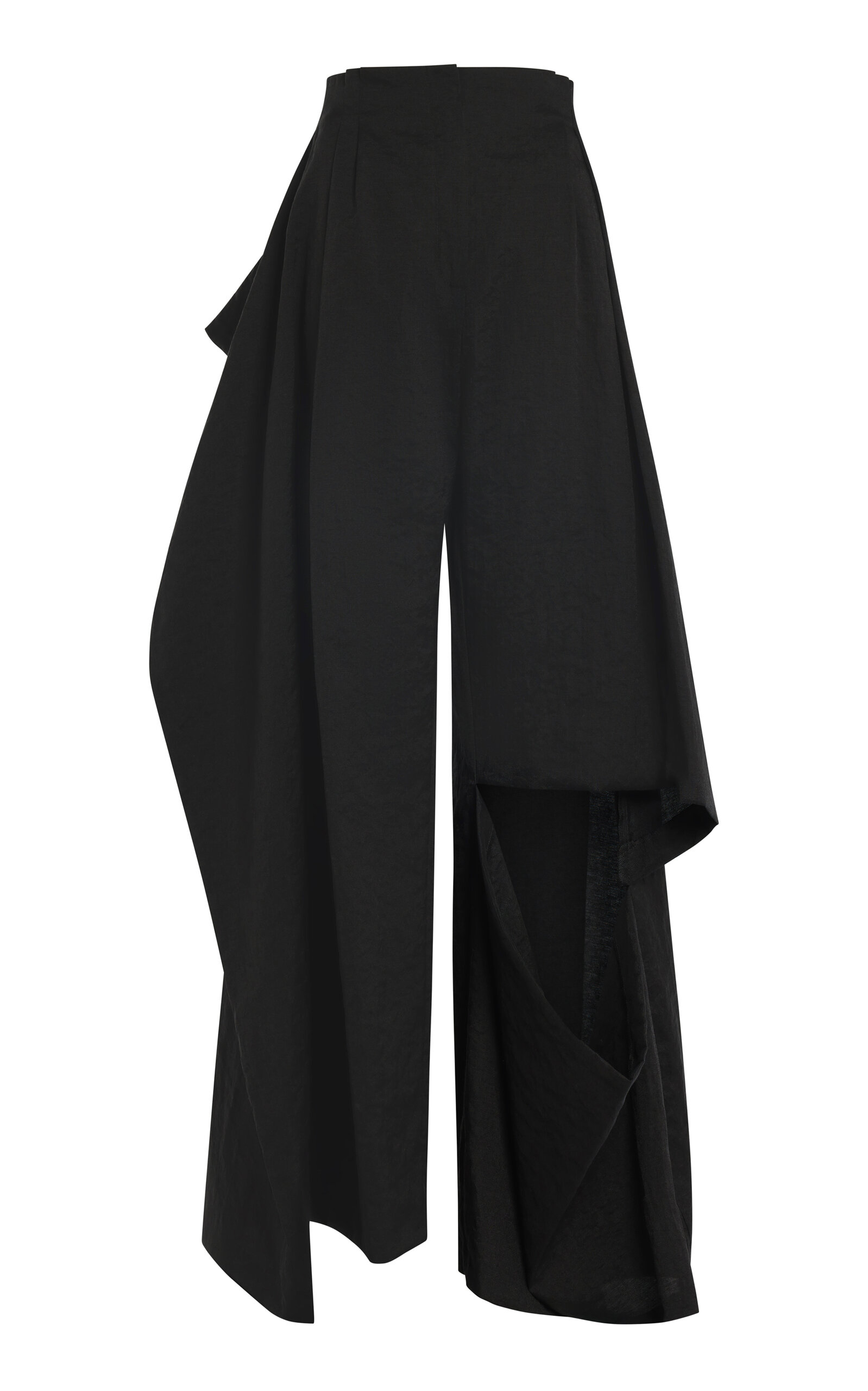 A.W.A.K.E. MODE Asymmetric Flax-Blend Pants