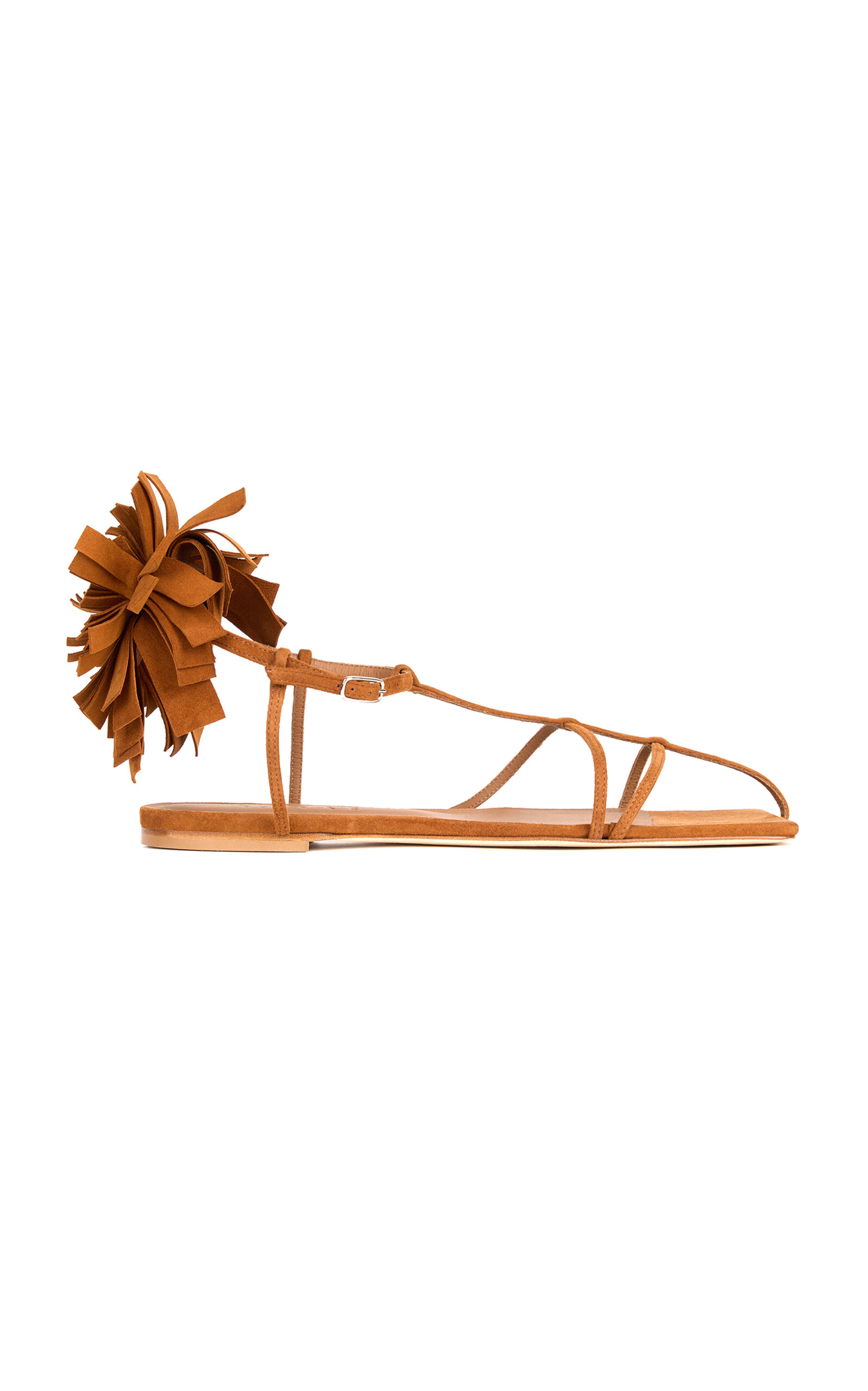 A.W.A.K.E. MODE Bianca Flat With Pom-Poms - Brown - IT 35.5