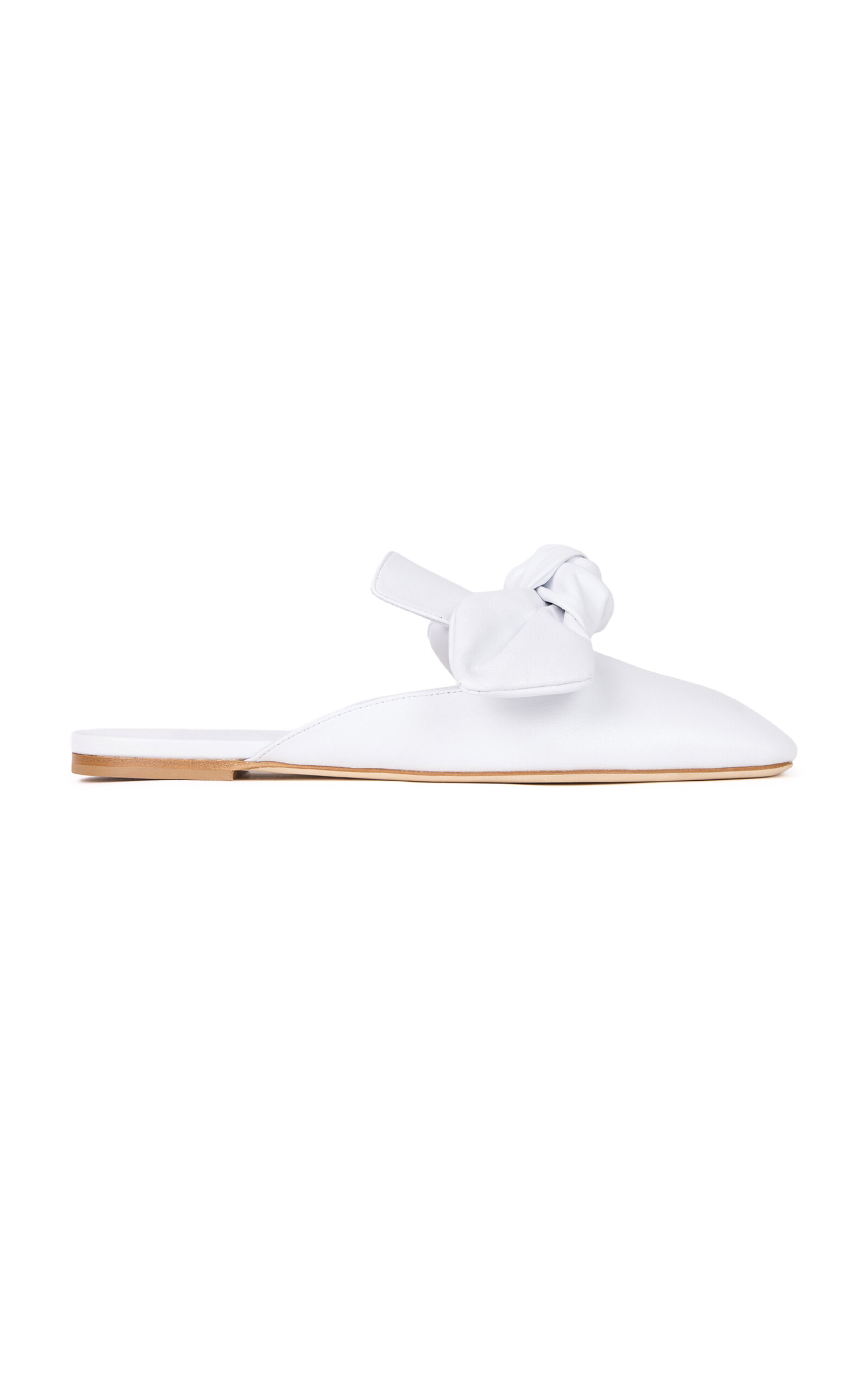 A.w.a.k.e. Tim Open Toe Mule With Bow In Transparent