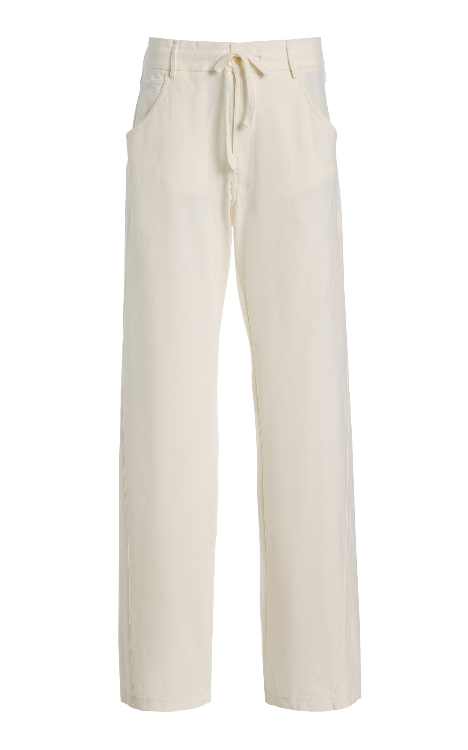 DARKPARK Iris Cotton Jersey Paper-Bag Pants