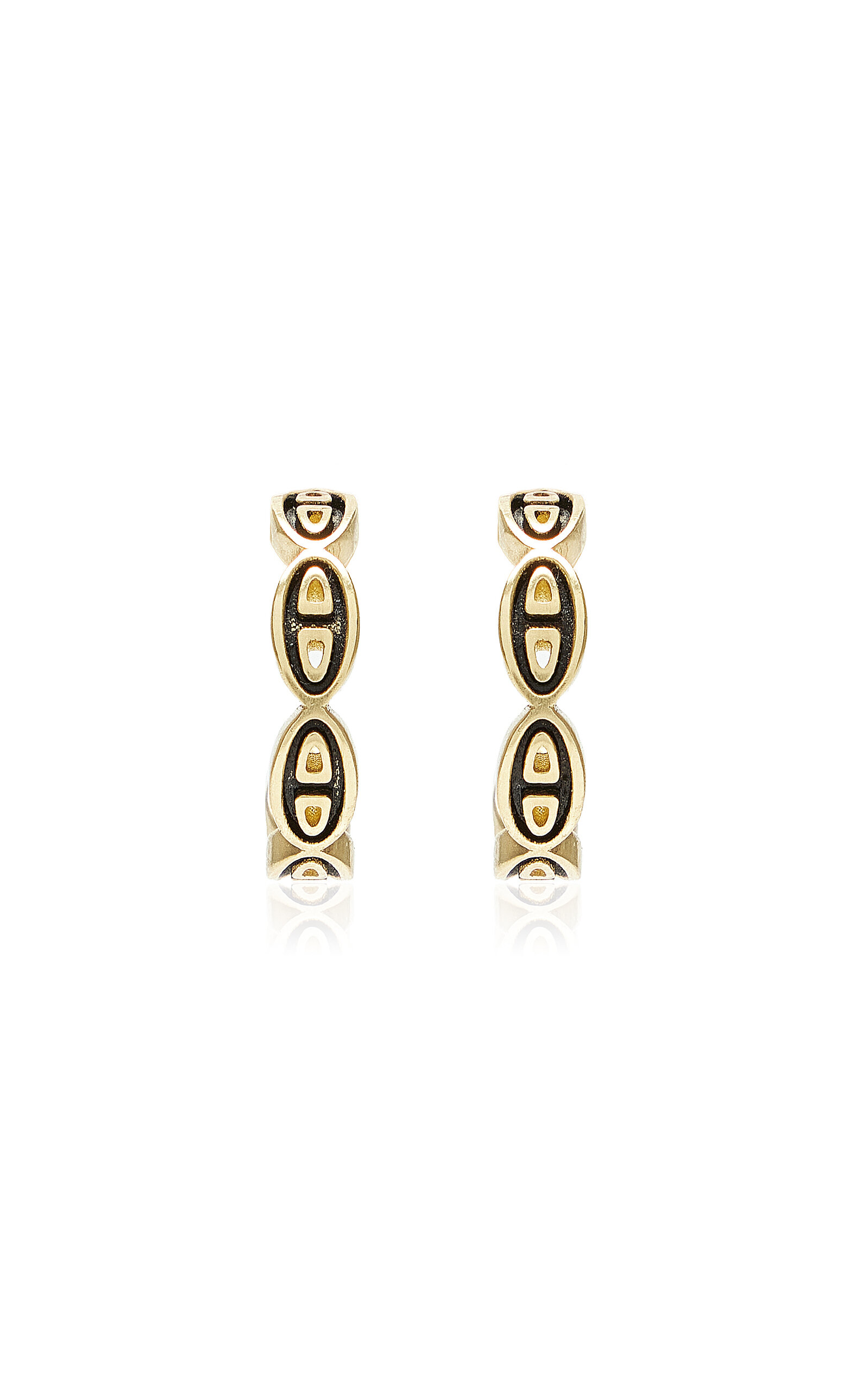 Sylva & Cie - Sylva Link 18K Yellow Gold Mini Hoop Earrings - Gold - OS - Moda Operandi - Gifts For Her