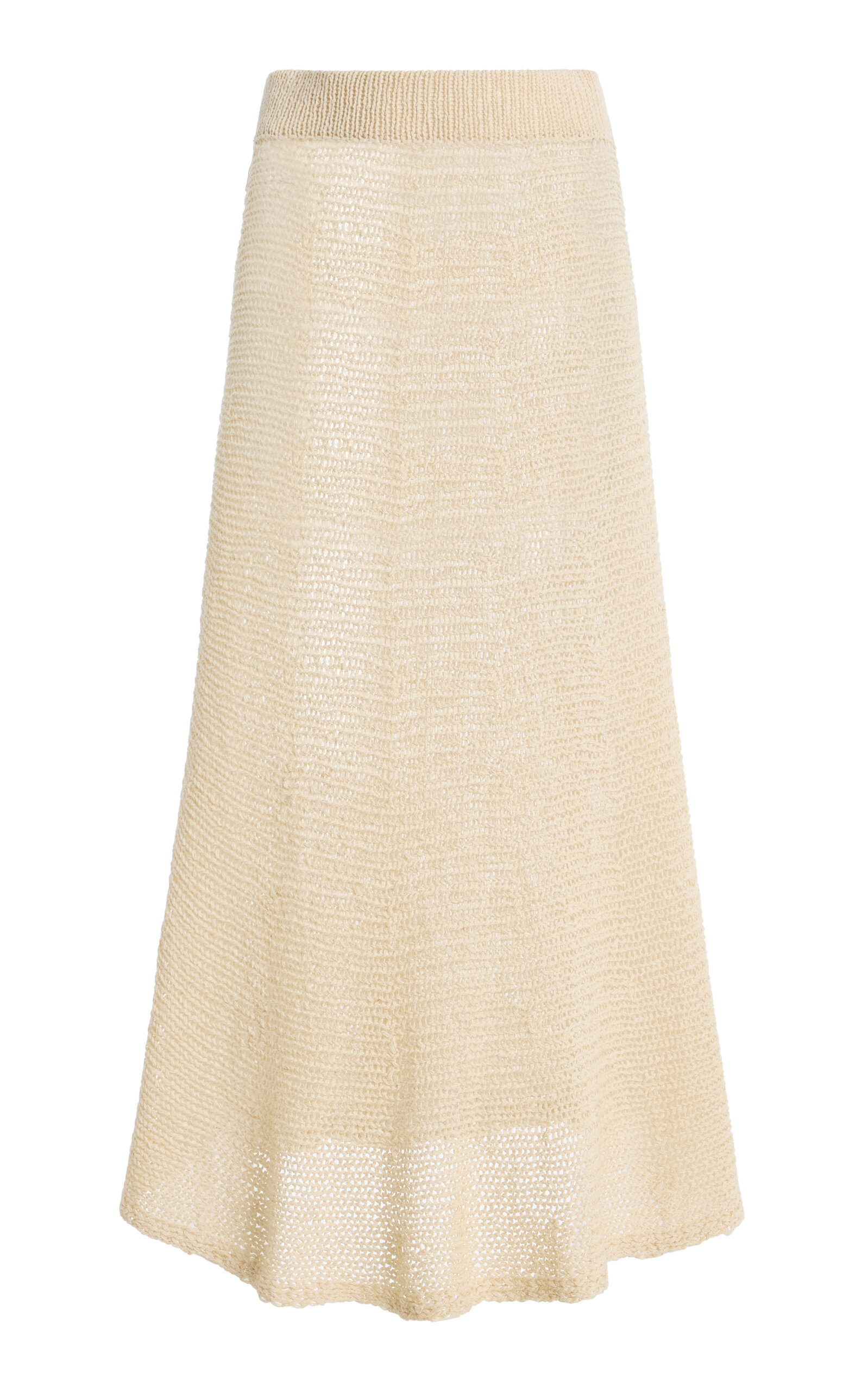 Khaite Inaya Silk-Blend Knit Midi Skirt - Women's Clothing