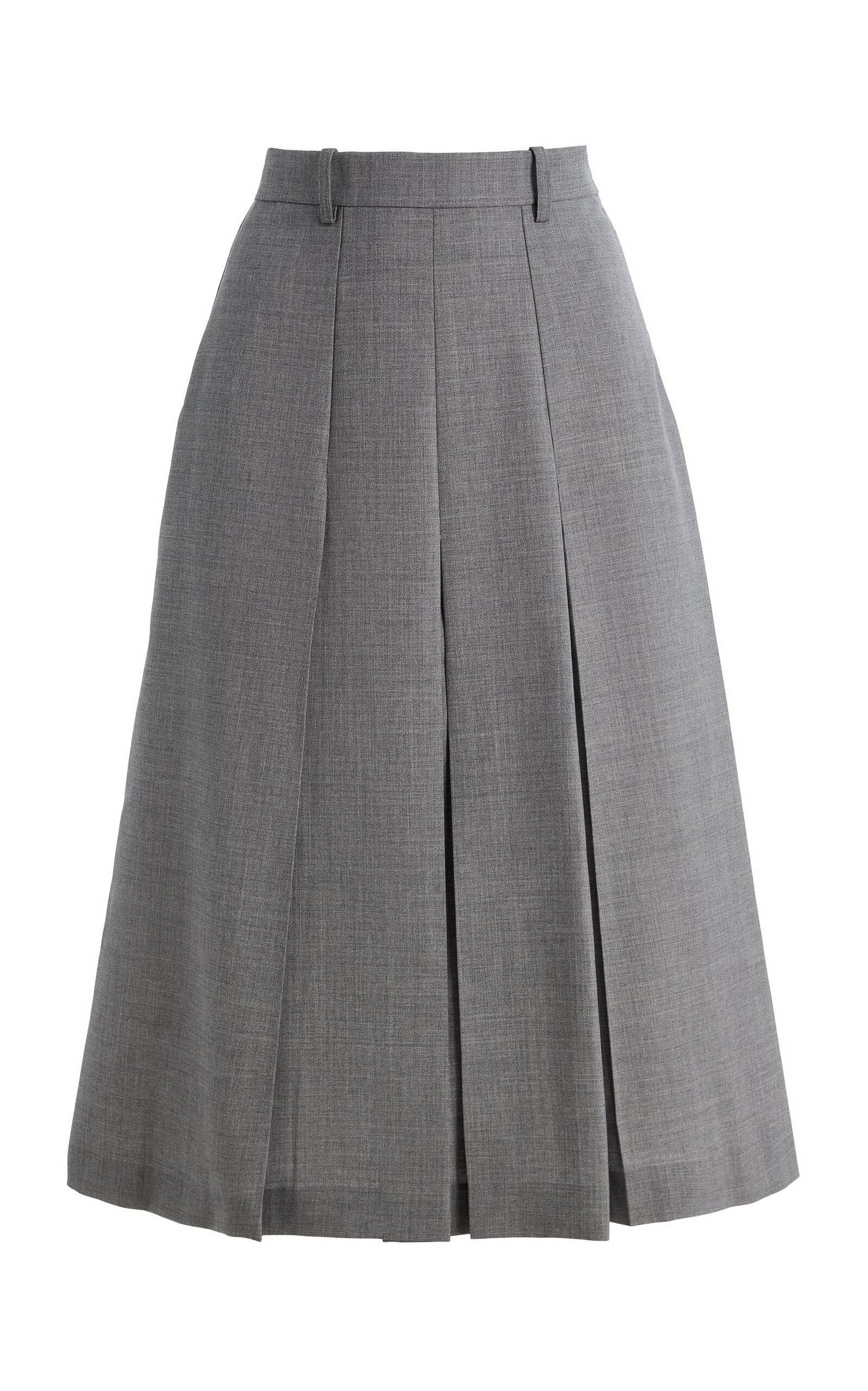 Marie Adam-Leenaerdt Pleated Wool Midi Skirt | Thumbnail 7