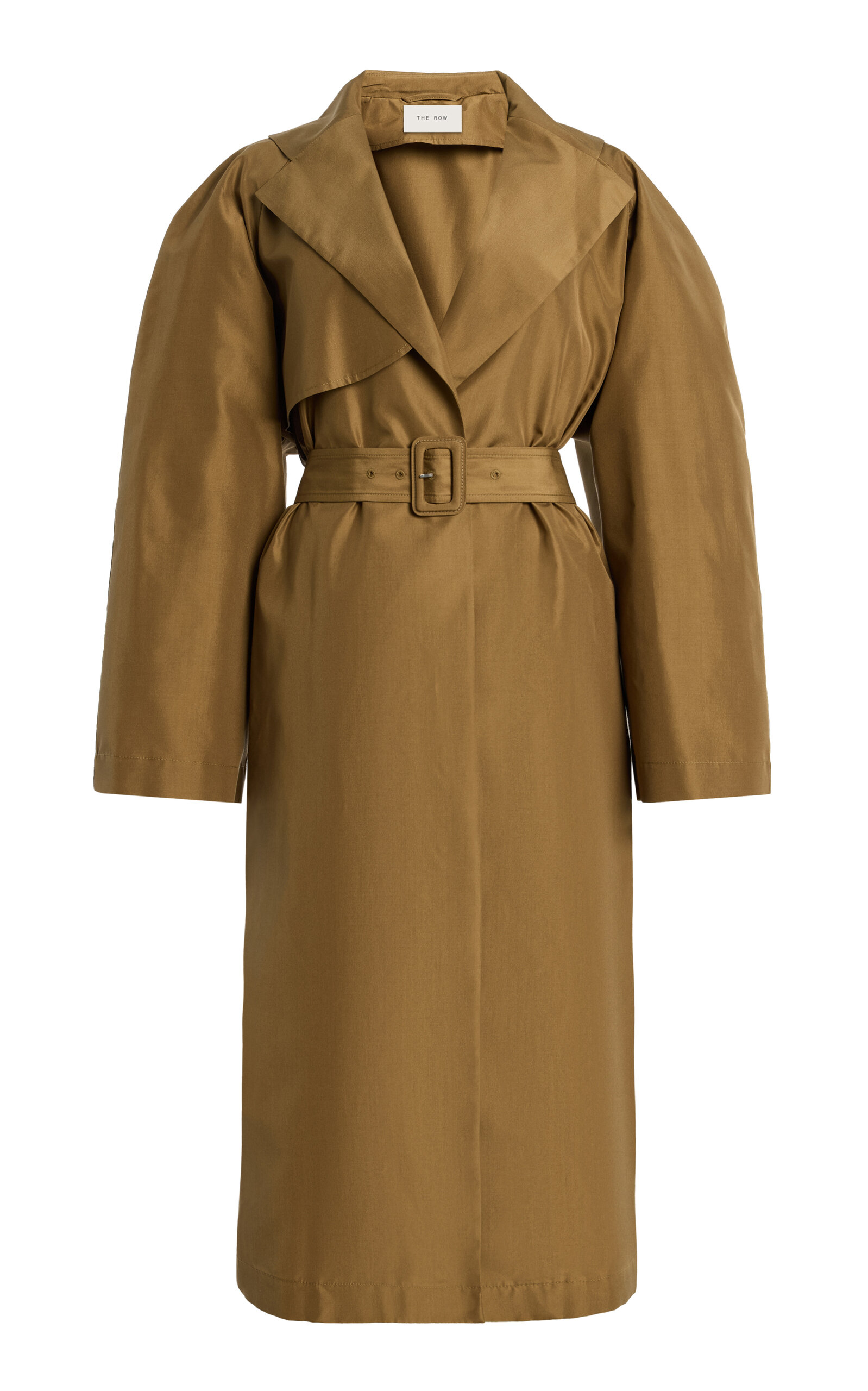 The Row Amapola Silk Coat Sandy Buff Size: 0