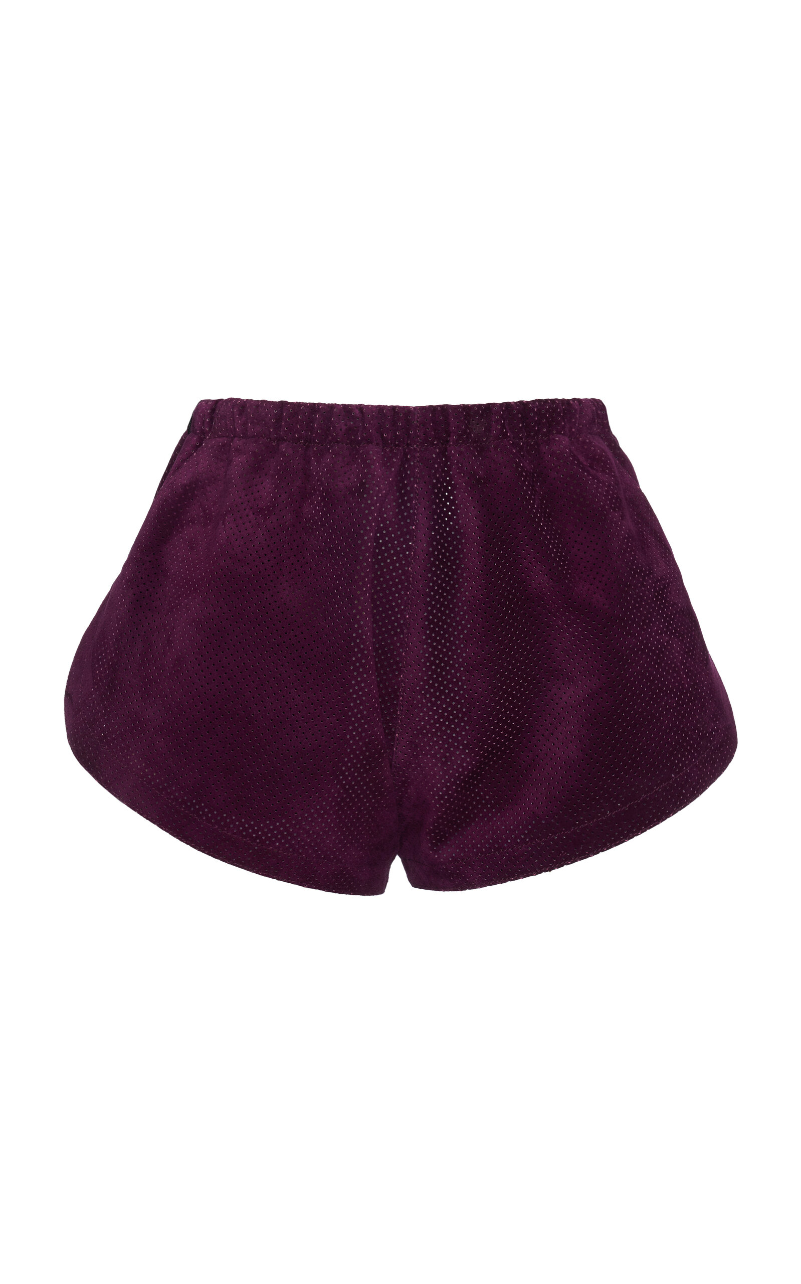 Tom Ford Suede Mini Shorts In Purple