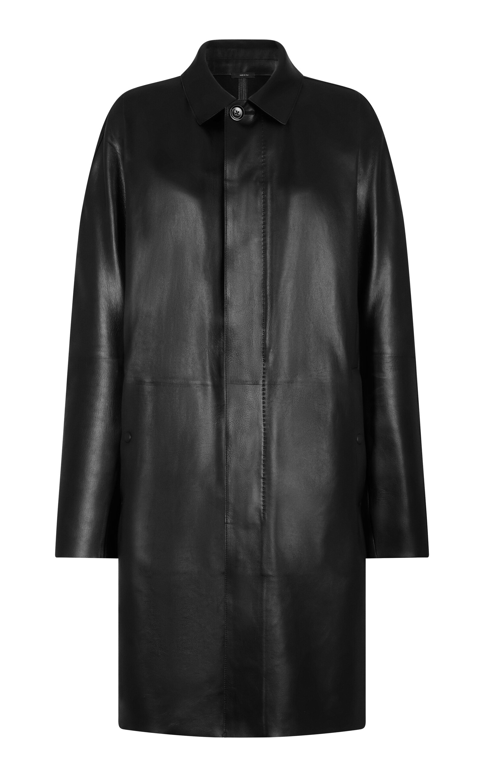 Tom Ford Soft Leather Raincoat In Black