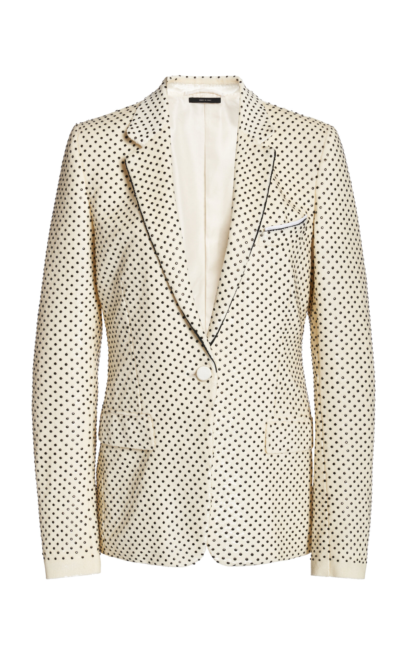 Tom Ford Sequined Silk Georgette Blazer - Black/white