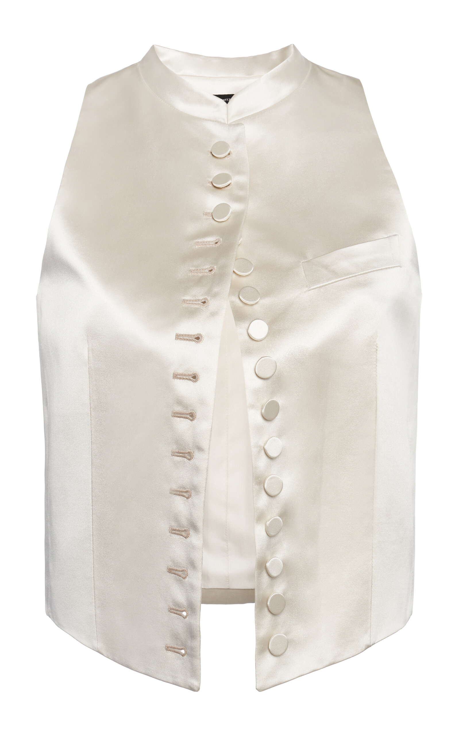 Tom Ford Silk-blend Waistcoat In White
