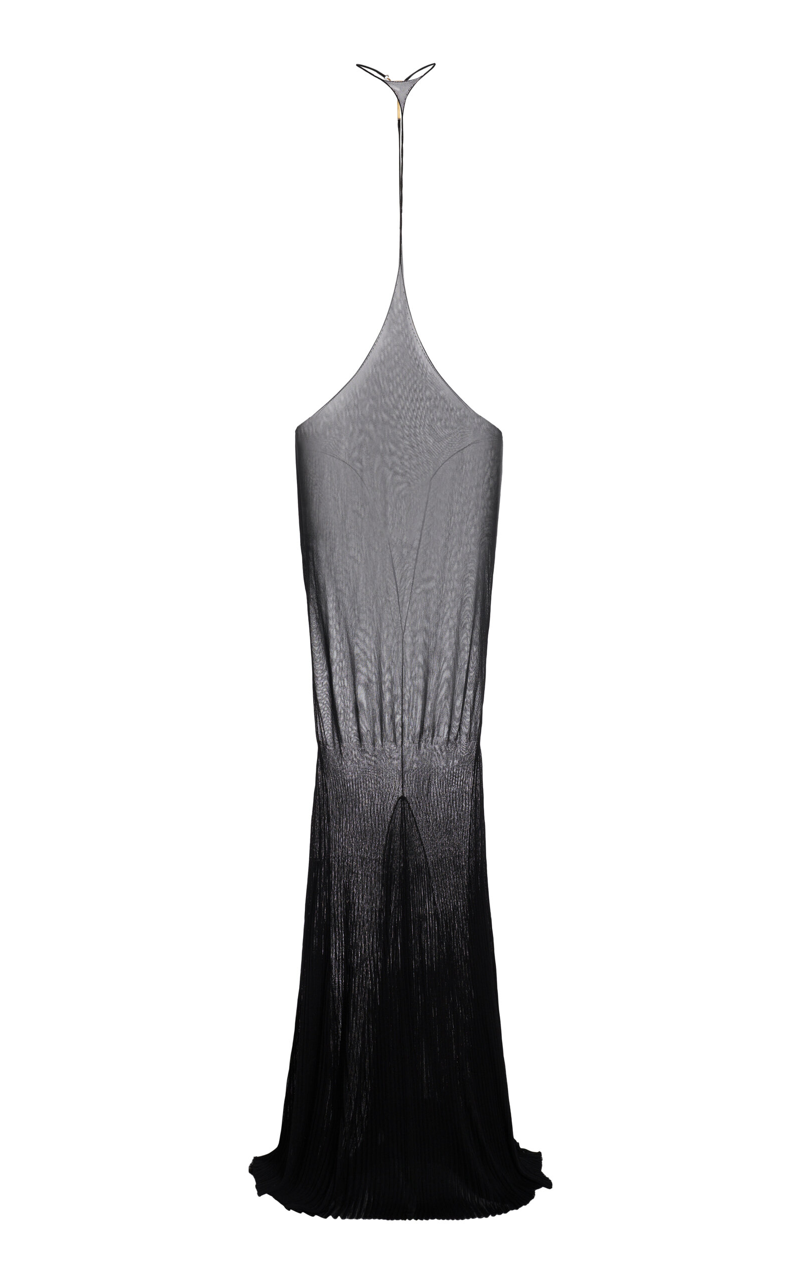 Tom Ford T-trim Sheer Knit Maxi Skirt In Black