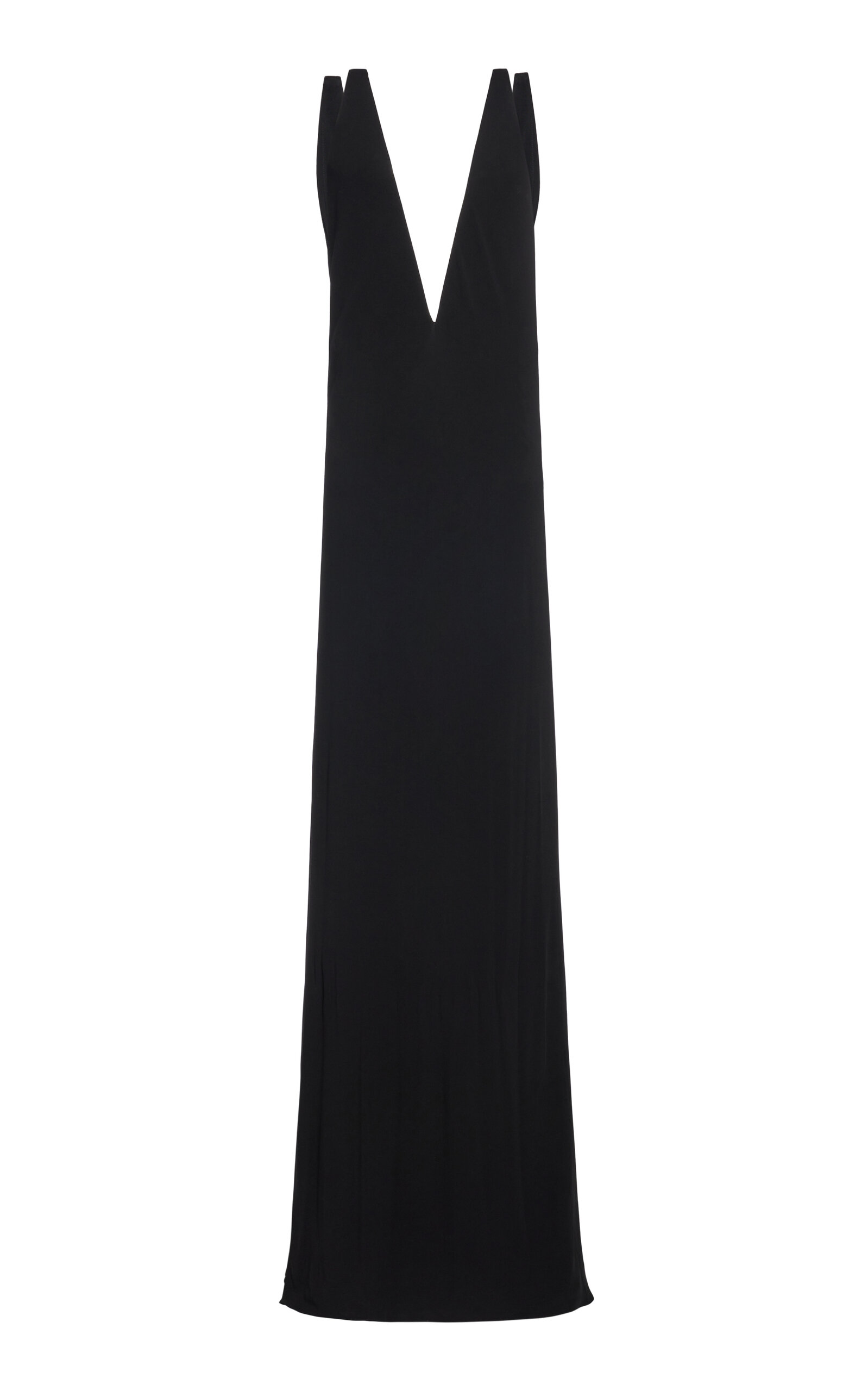 Tom Ford Impossible Suspended Crepe Jersey Maxi Dress In Black